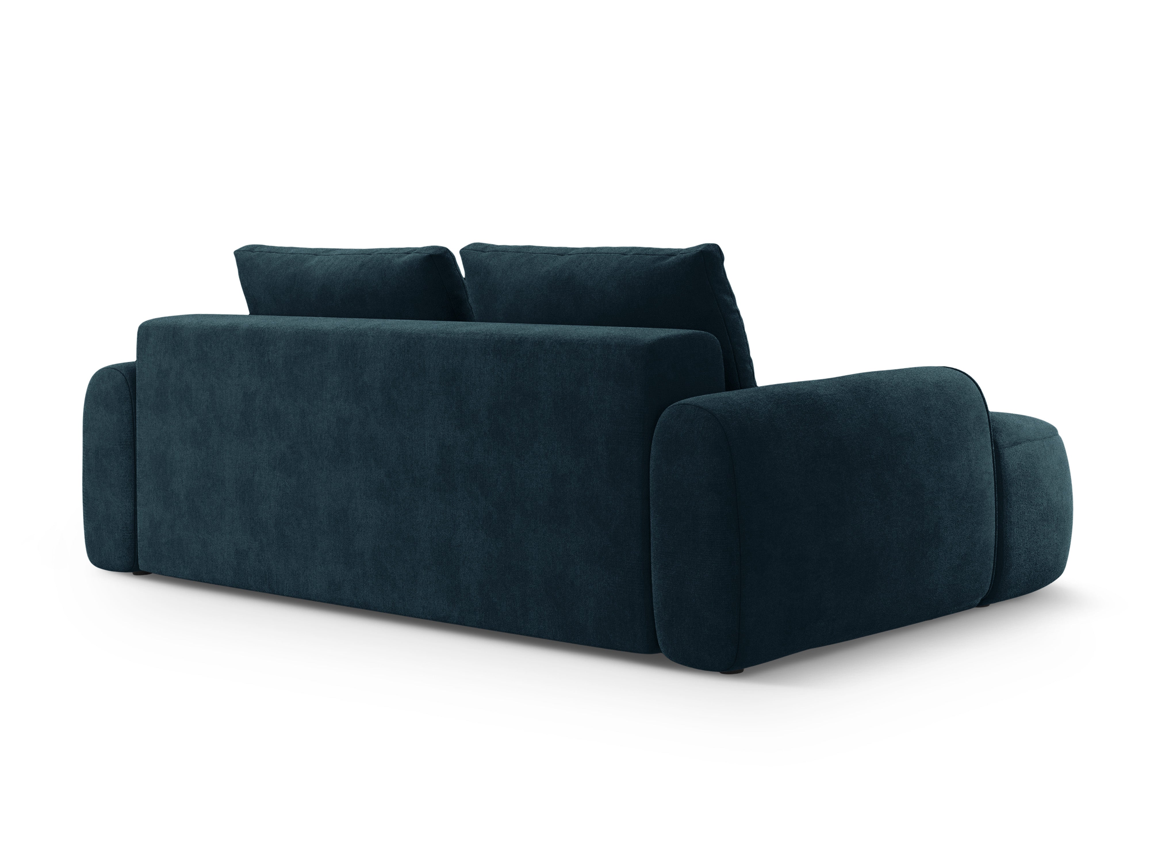 Velvet sofa with sleeping function for 4 people LINZ petrol