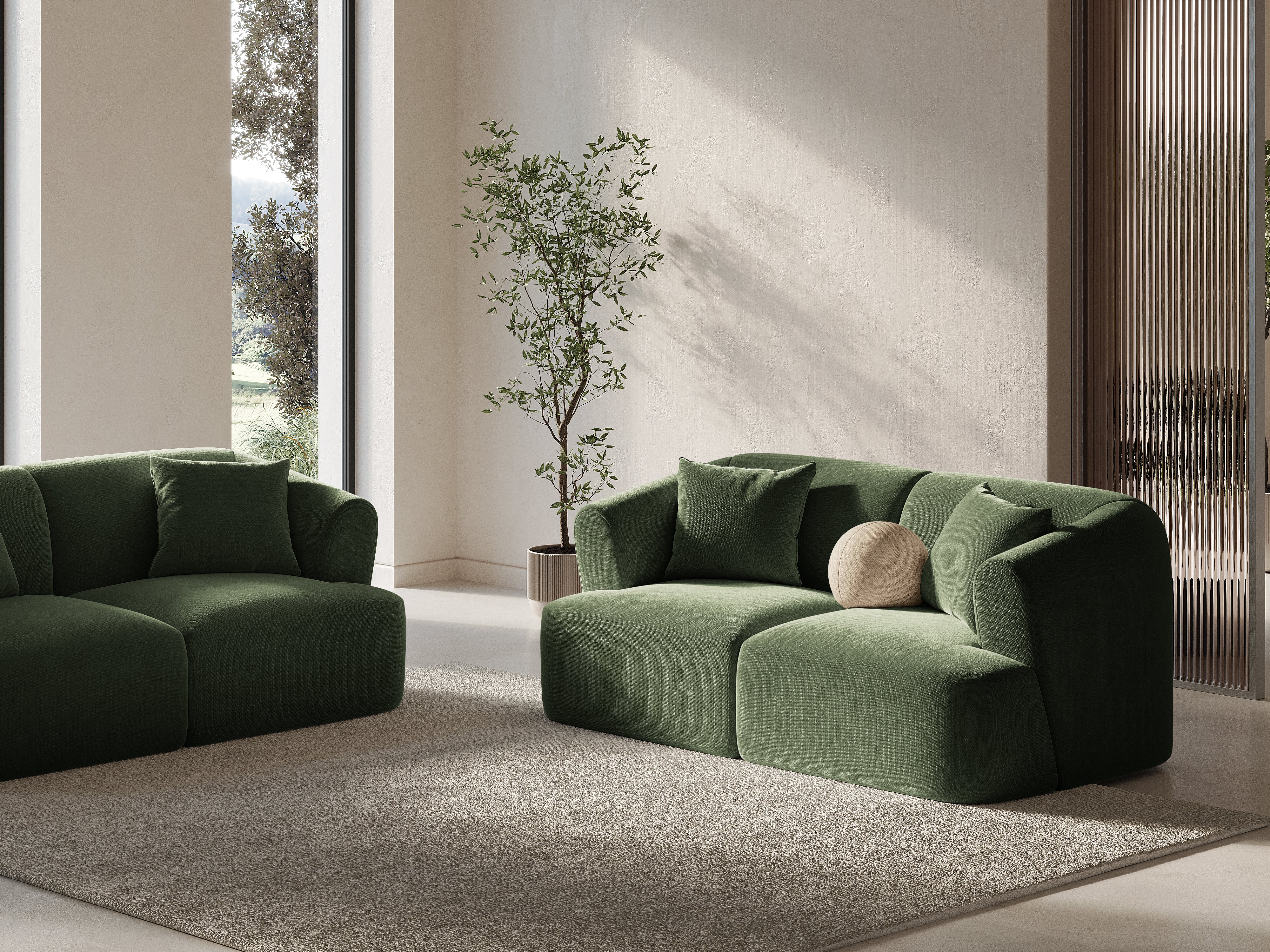 Sofa 2-sitzig CAMPI grau Cord