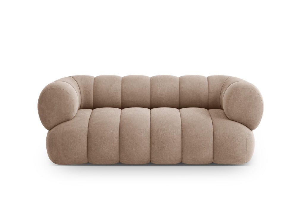 Sofa 2-sitzig aus Samt KOGE dunkelbeige