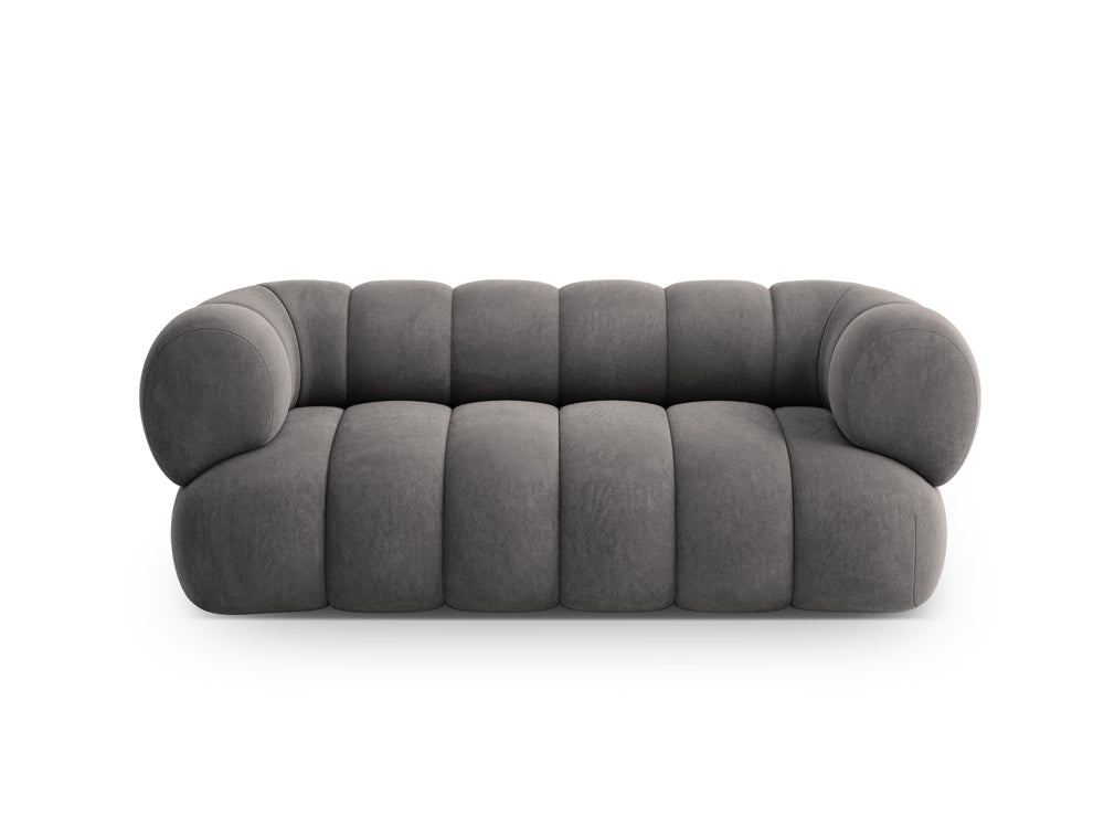 2-seater velvet sofa KOGE dark gray