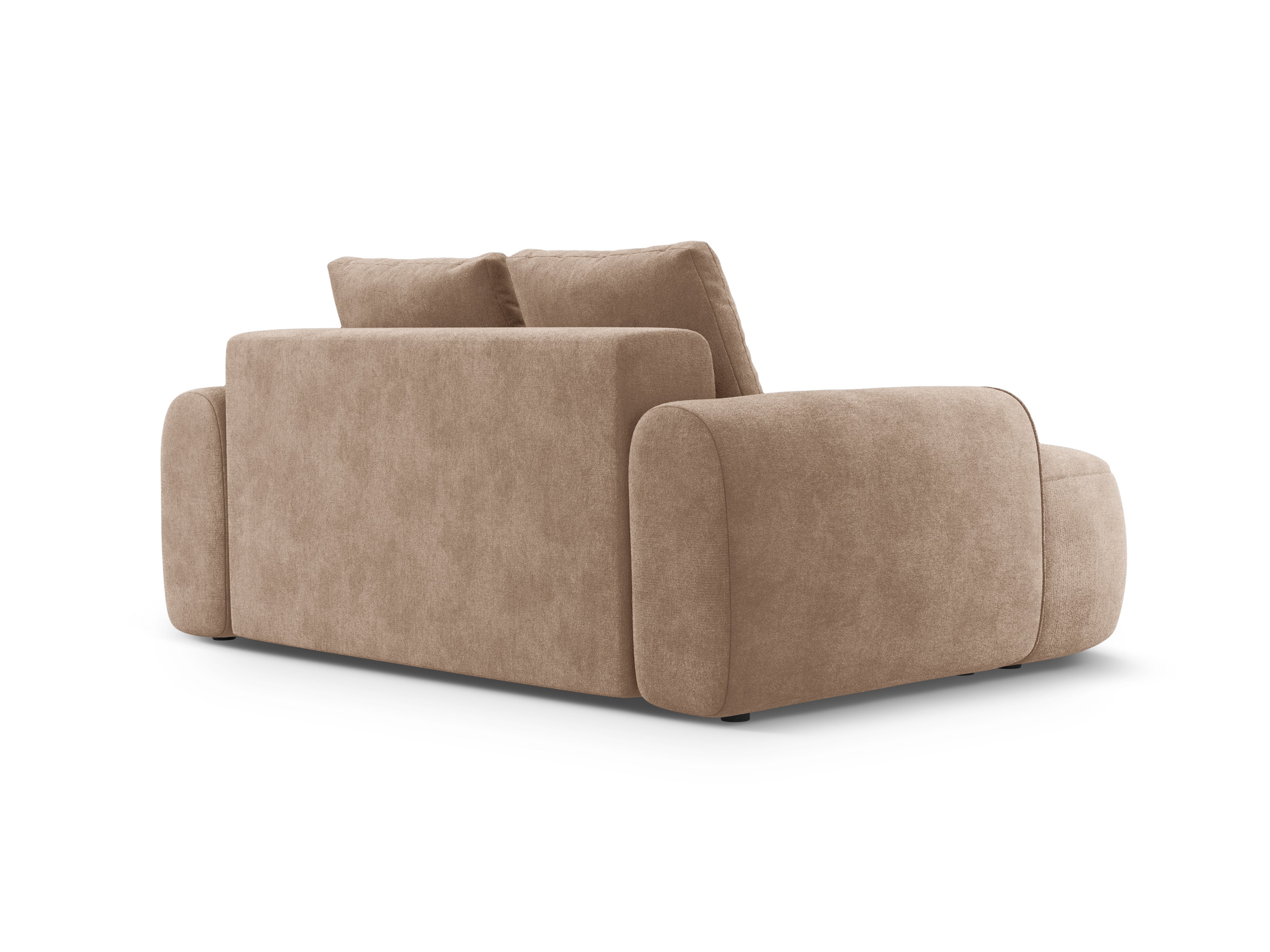 Sofa aus Samt 2-sitzig LINZ dunkelbeige