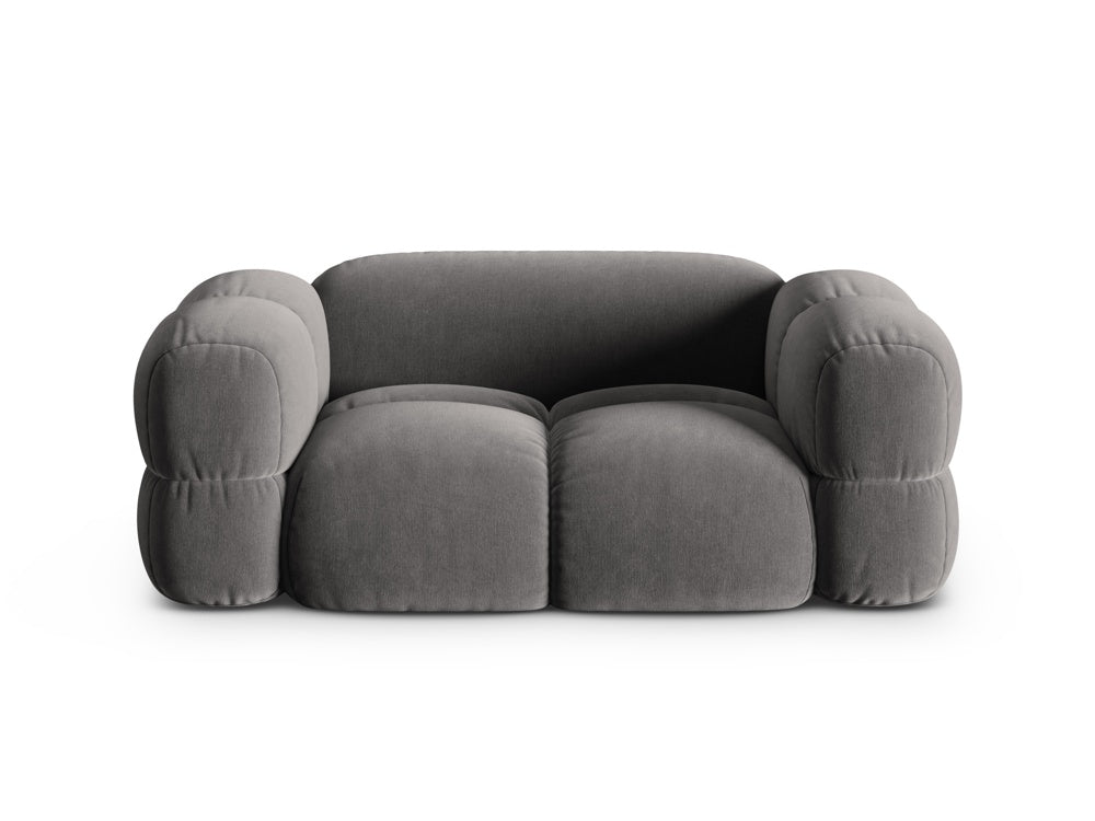 Sofa 2-sitzige Samt LORETTO grau