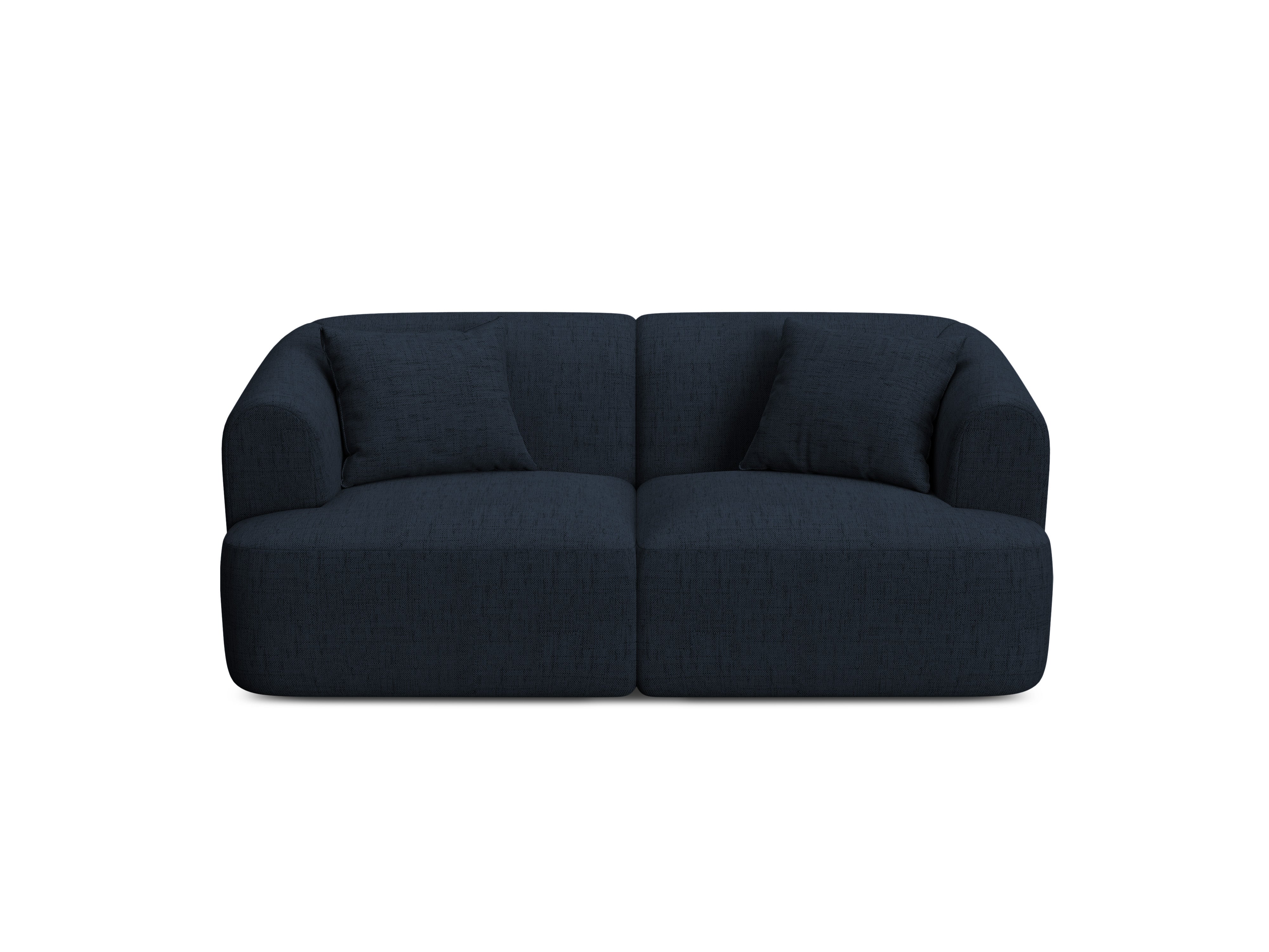 Sofa 2-sitzig CAMPI blaues Chenille