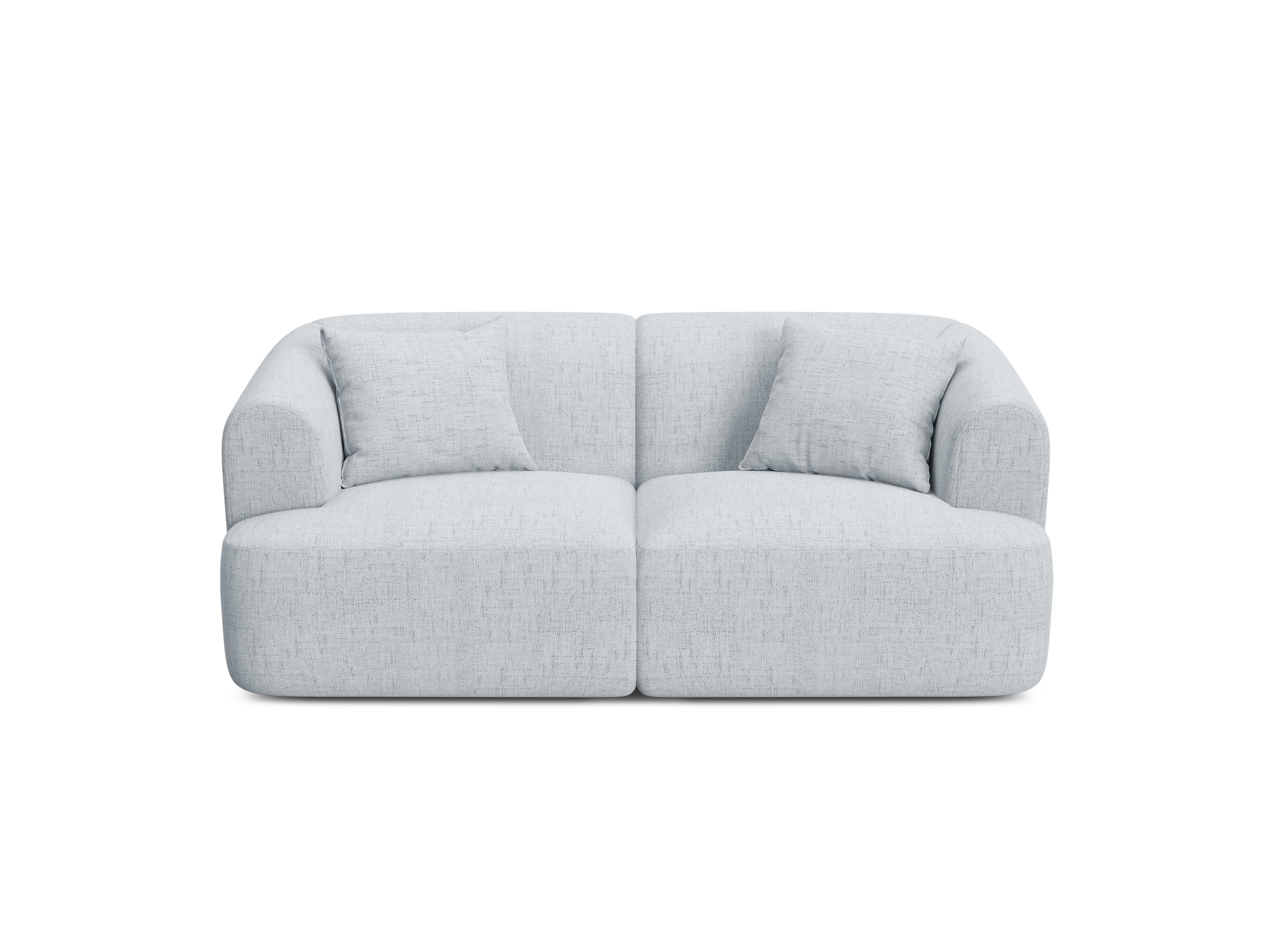 Sofa 2-zits CAMPI lichtgrijs chenille
