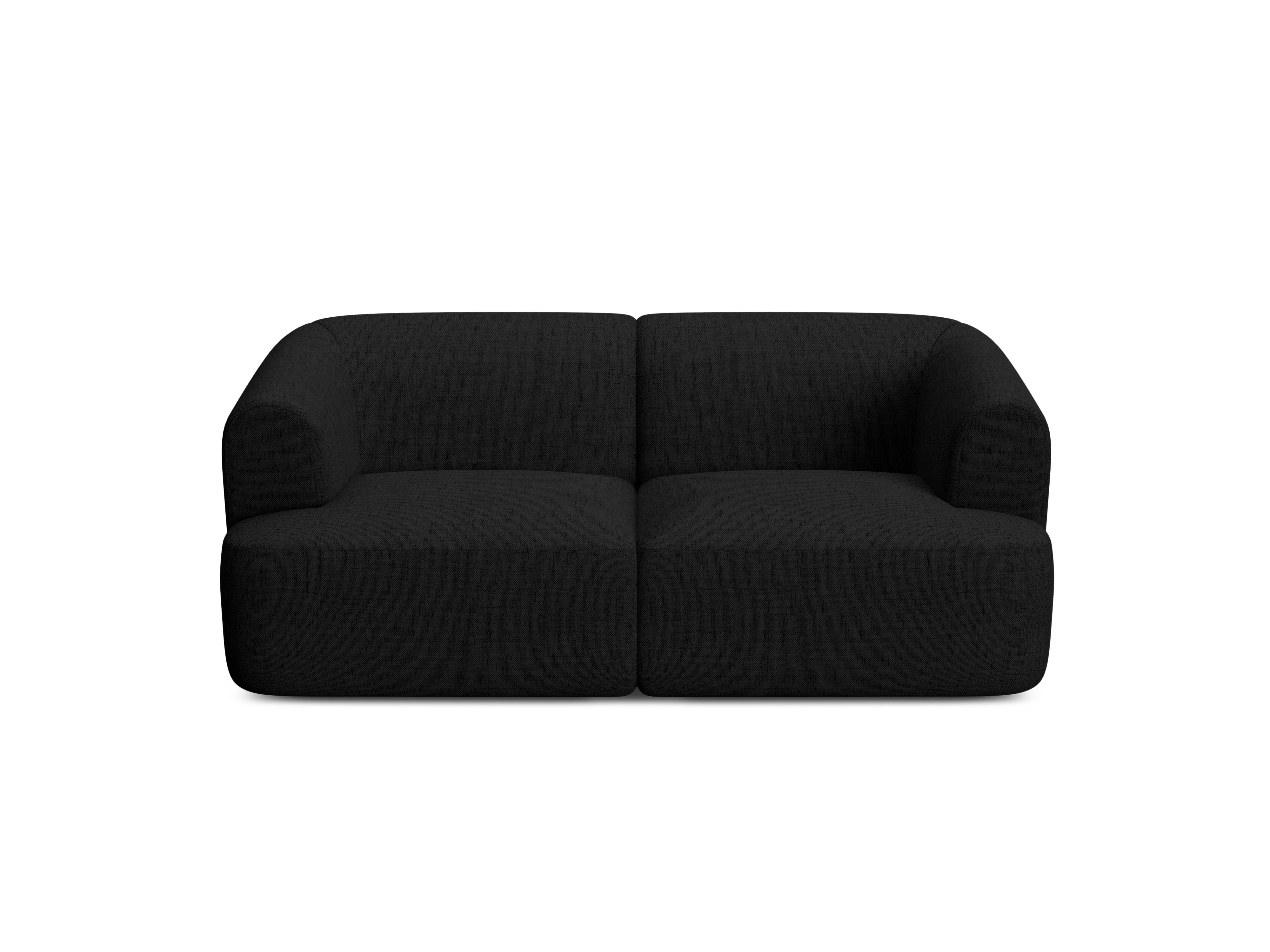 2-seater Sofa CAMPI black chenille