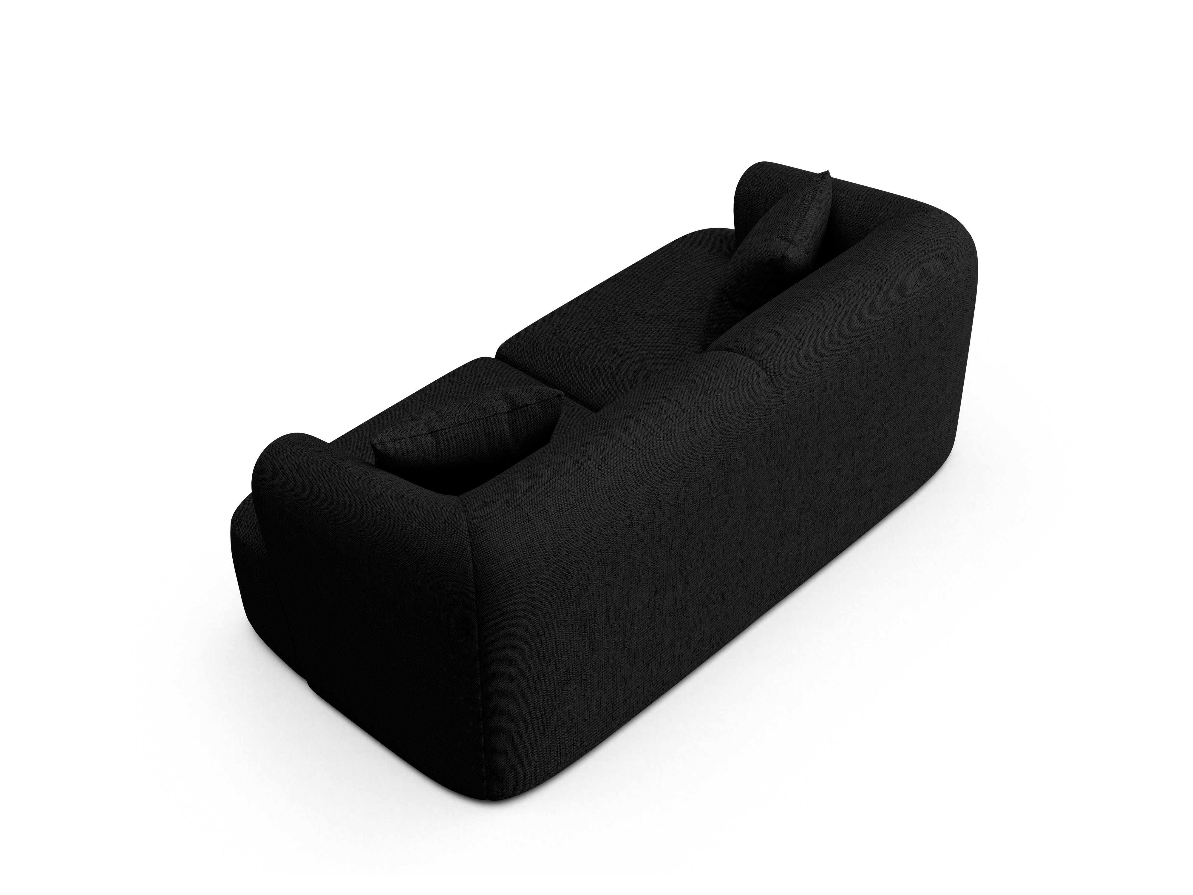 2-seater Sofa CAMPI black chenille