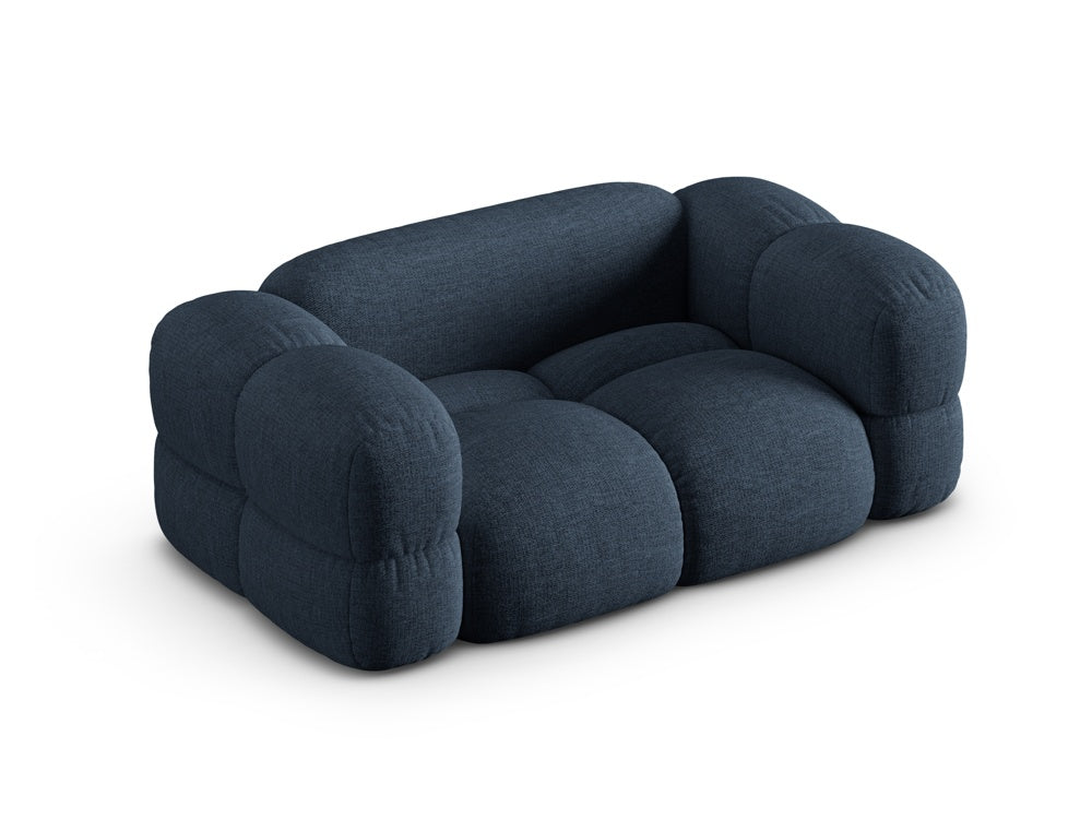 Sofa 2-sitzige Samt LORETTO blau