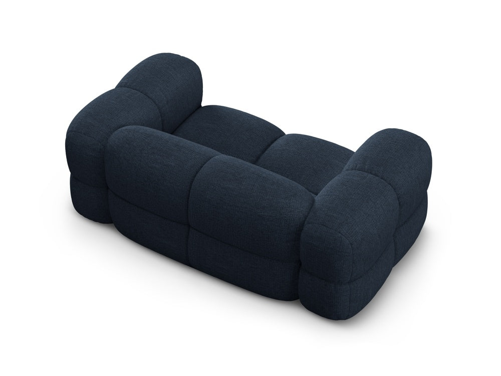 Sofa 2-sitzige Samt LORETTO blau