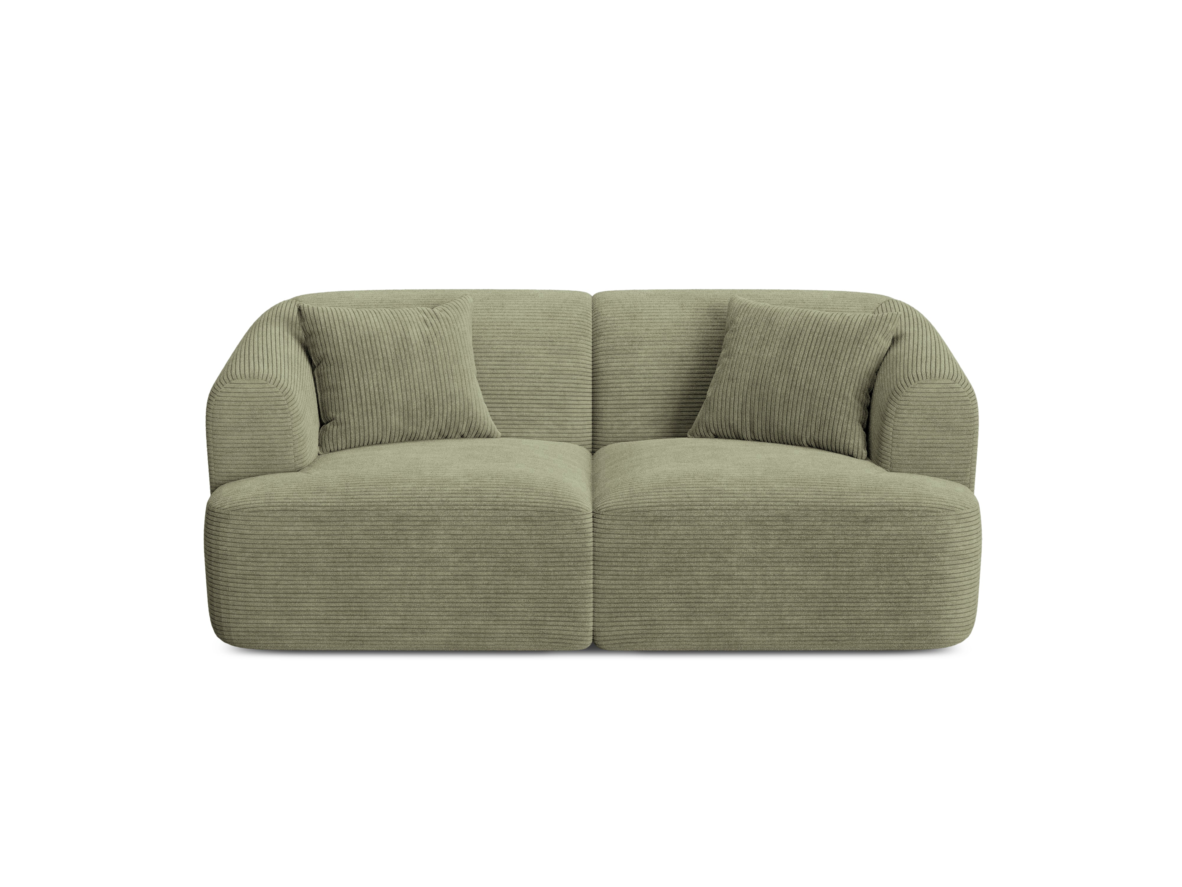 Sofa 2-zits CAMPI groene corduroy