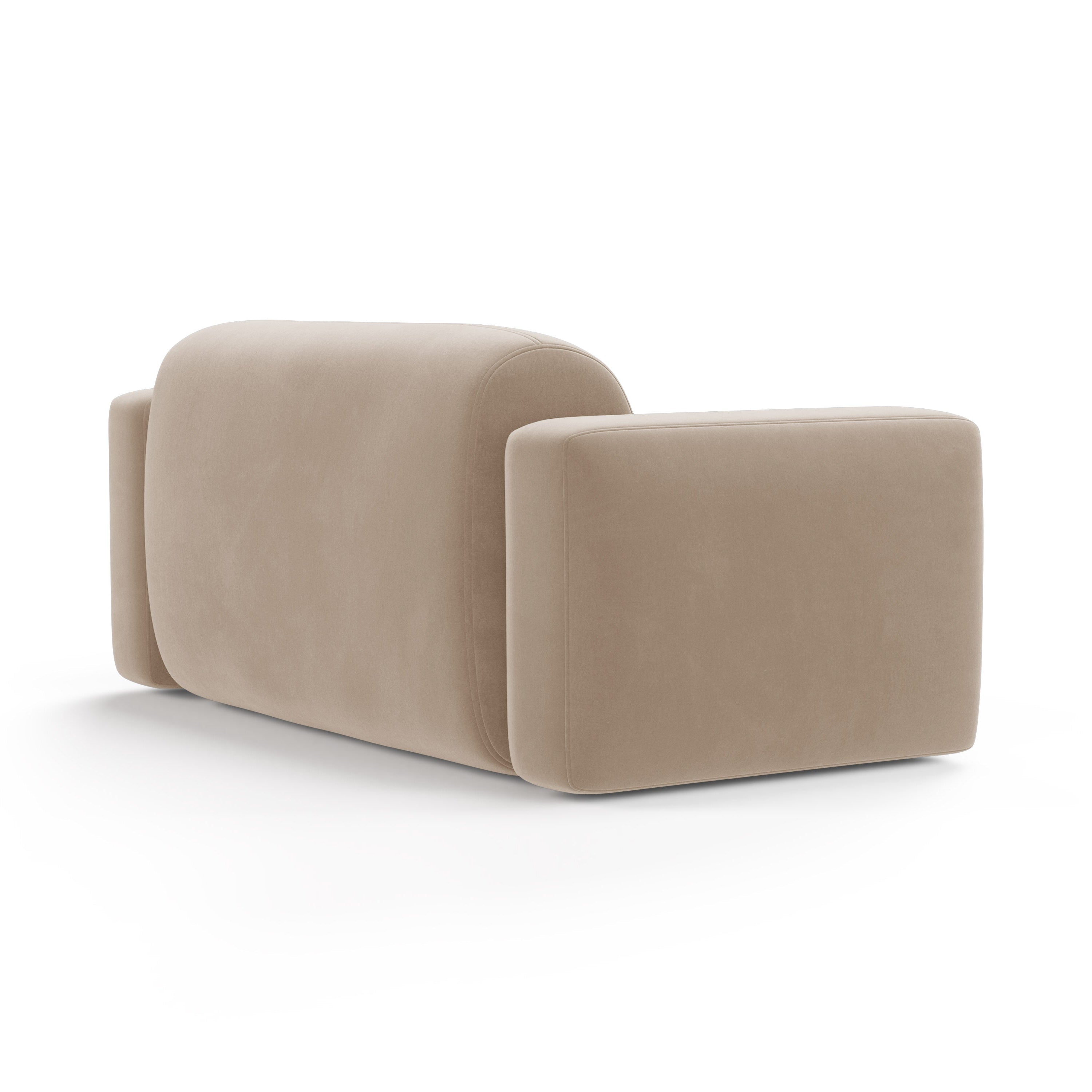 Sofa van fluweel voor 2 personen STRINO beige