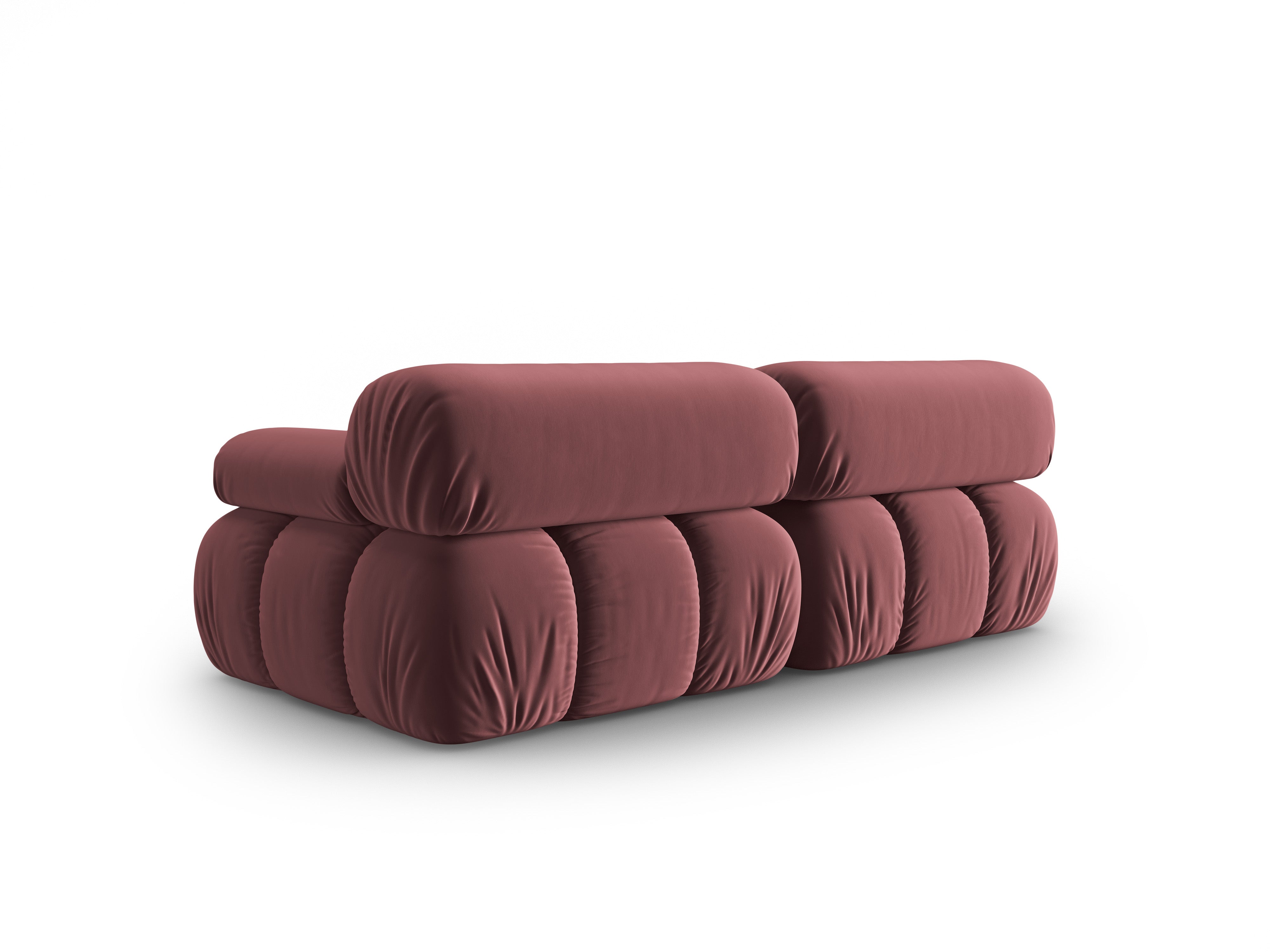 Sofa van fluweel 2-persoons CORTINA roze