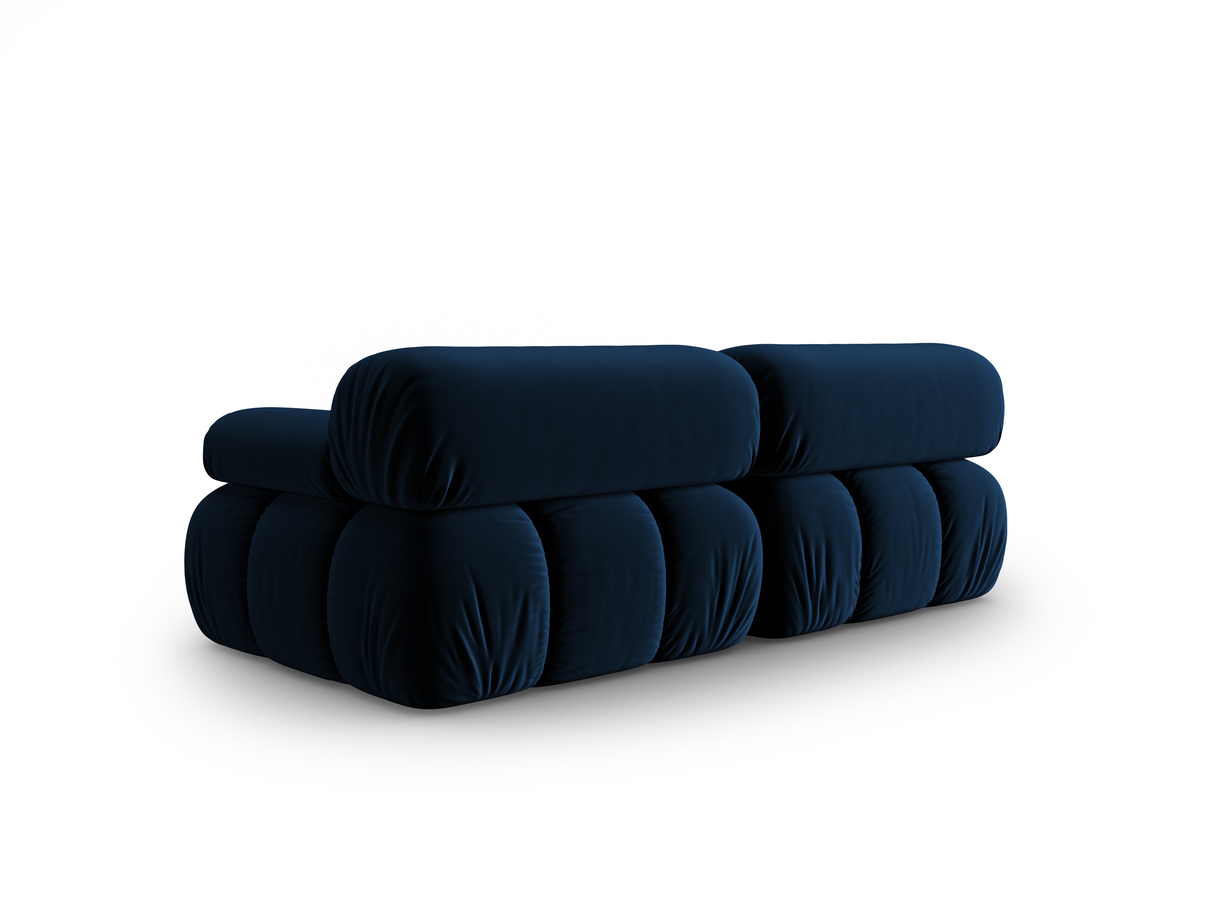 Sofa van fluweel 2-persoons CORTINA koninklijk blauw