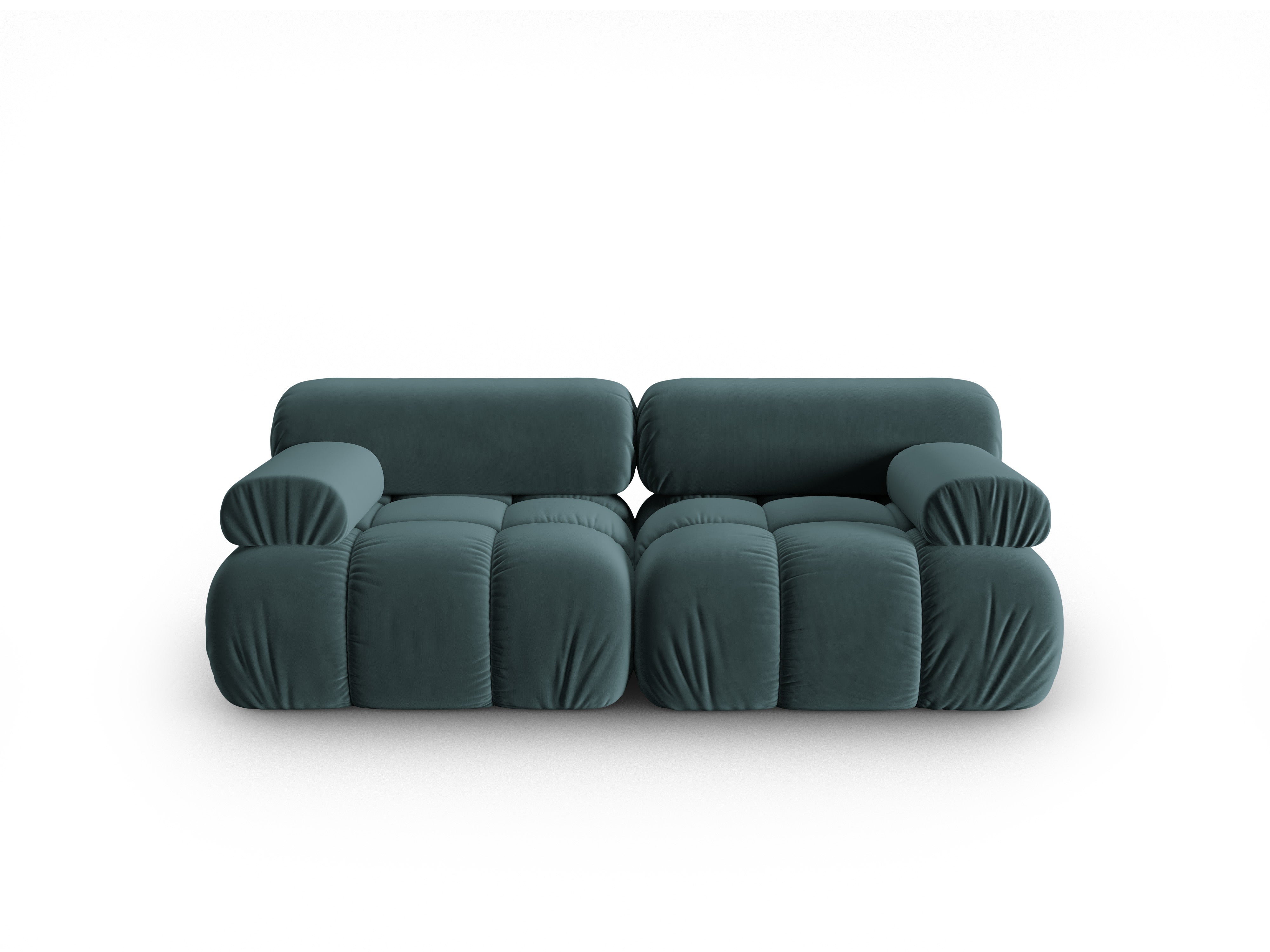 CORTINA Turquoise Velvet 2-Seater Sofa