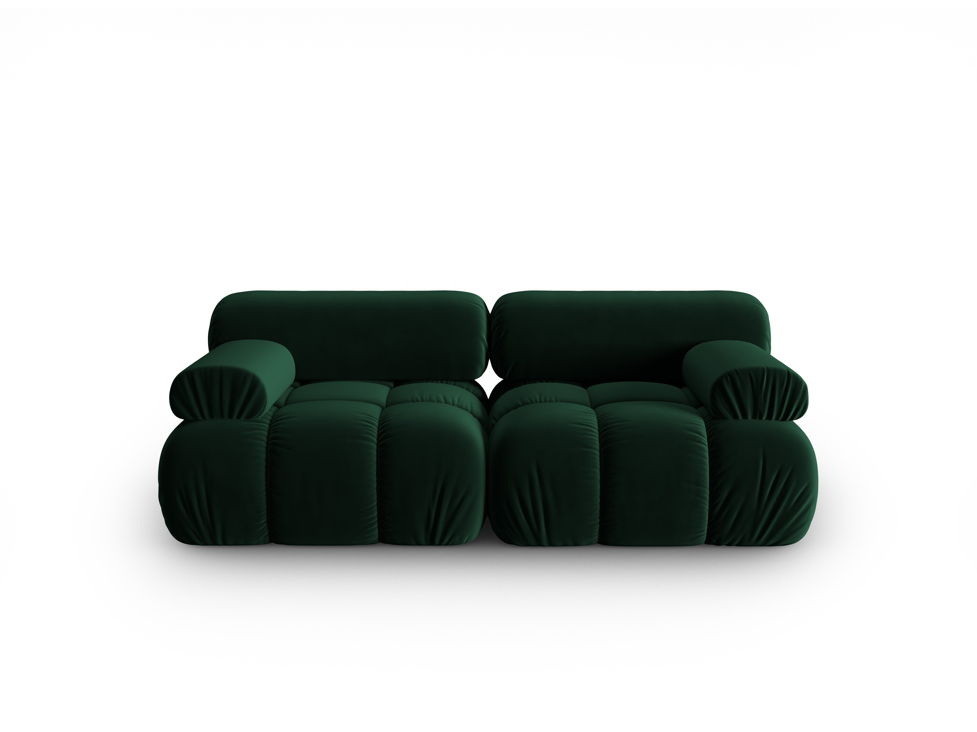 Sofa van fluweel 2-persoons CORTINA donkergroen