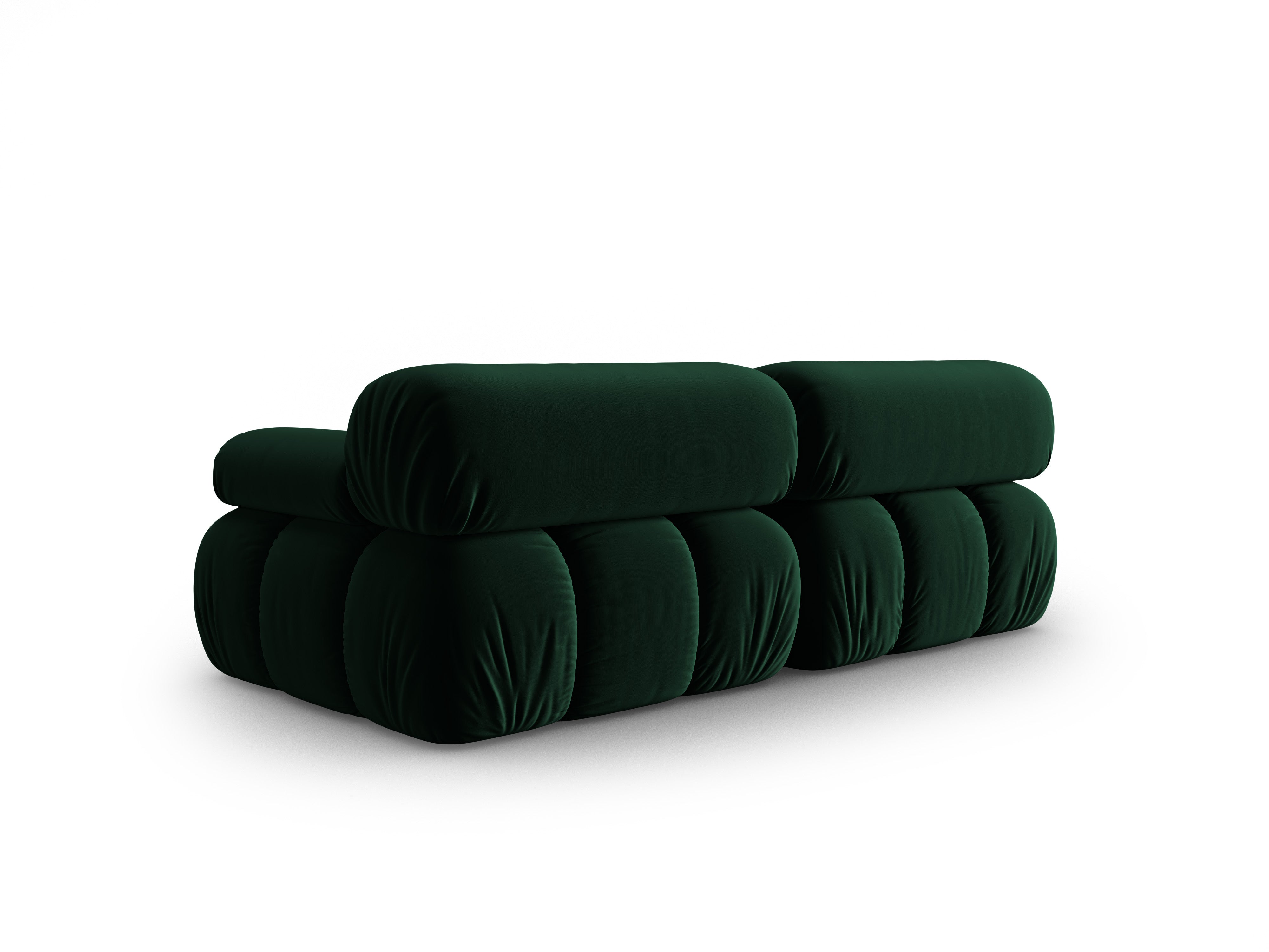Sofa van fluweel 2-persoons CORTINA donkergroen