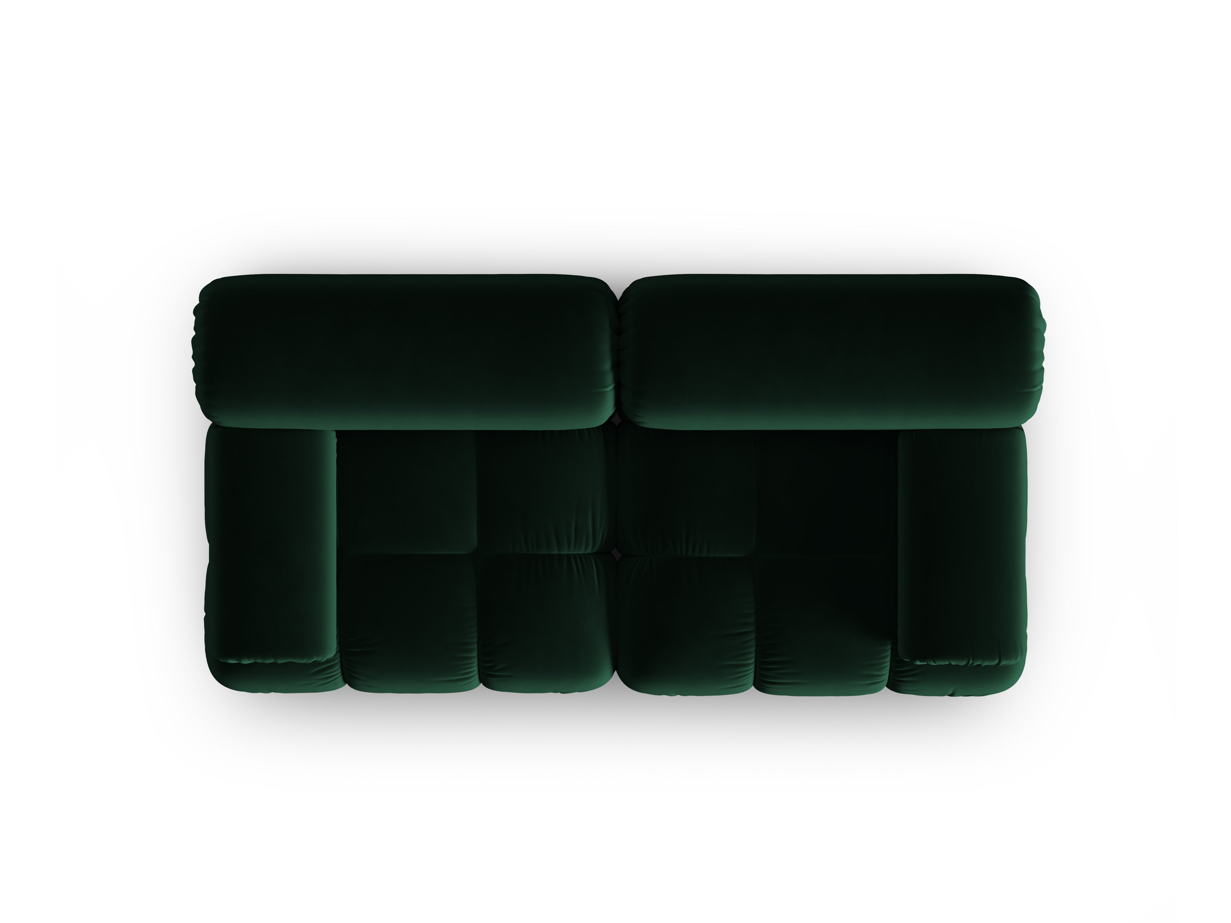 Sofa van fluweel 2-persoons CORTINA donkergroen