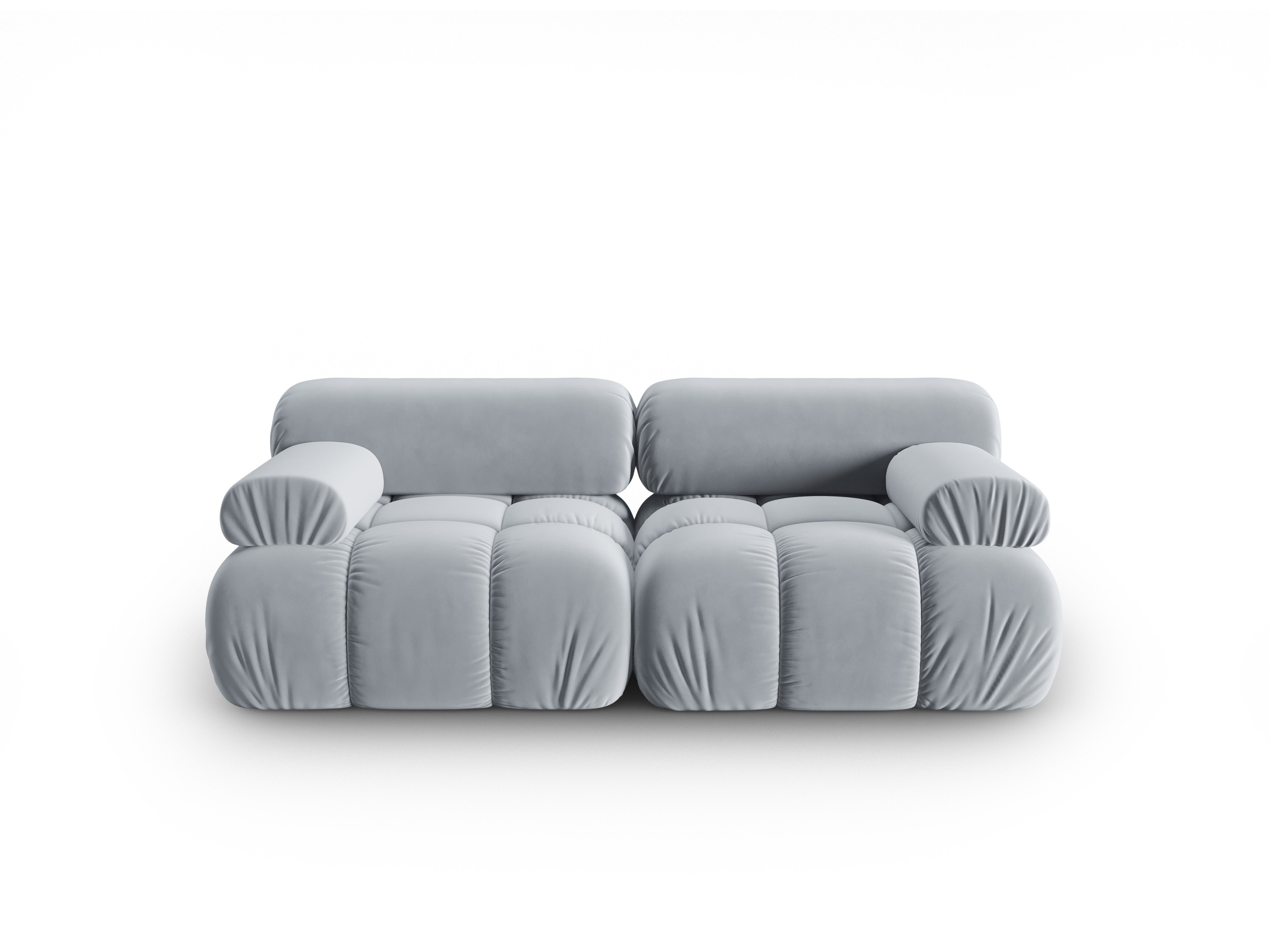 Sofa aksamitna 2-osobowa CORTINA błękitny – Cosmopolitan Design