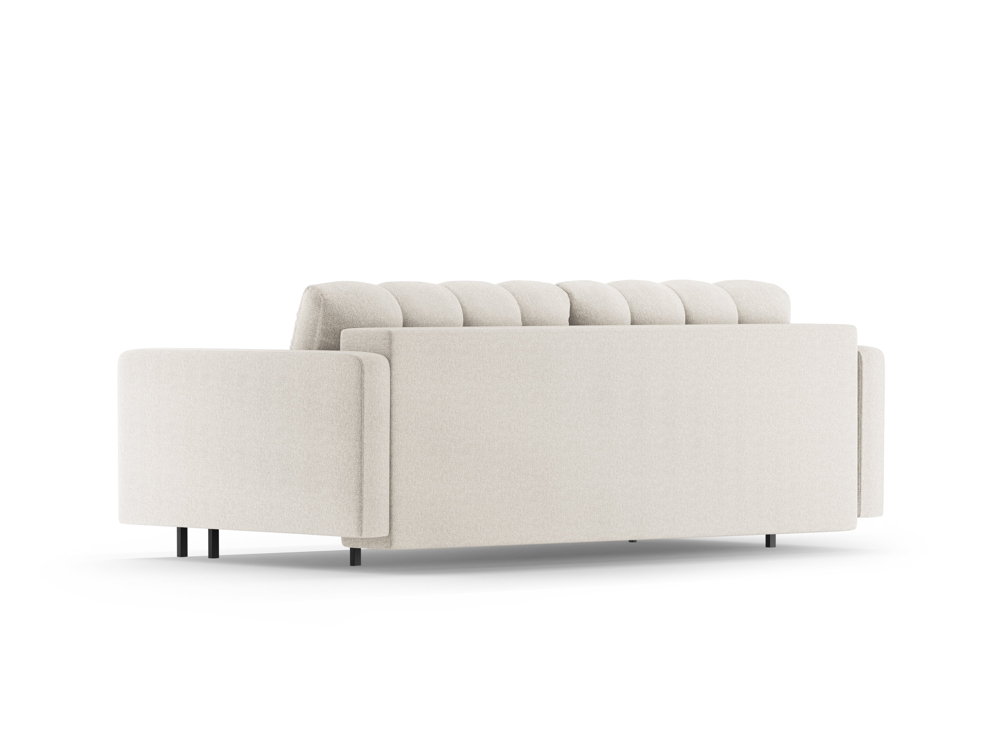Sofa 3-zits met slaapfunctie BALI lichtbeige met zwarte basis