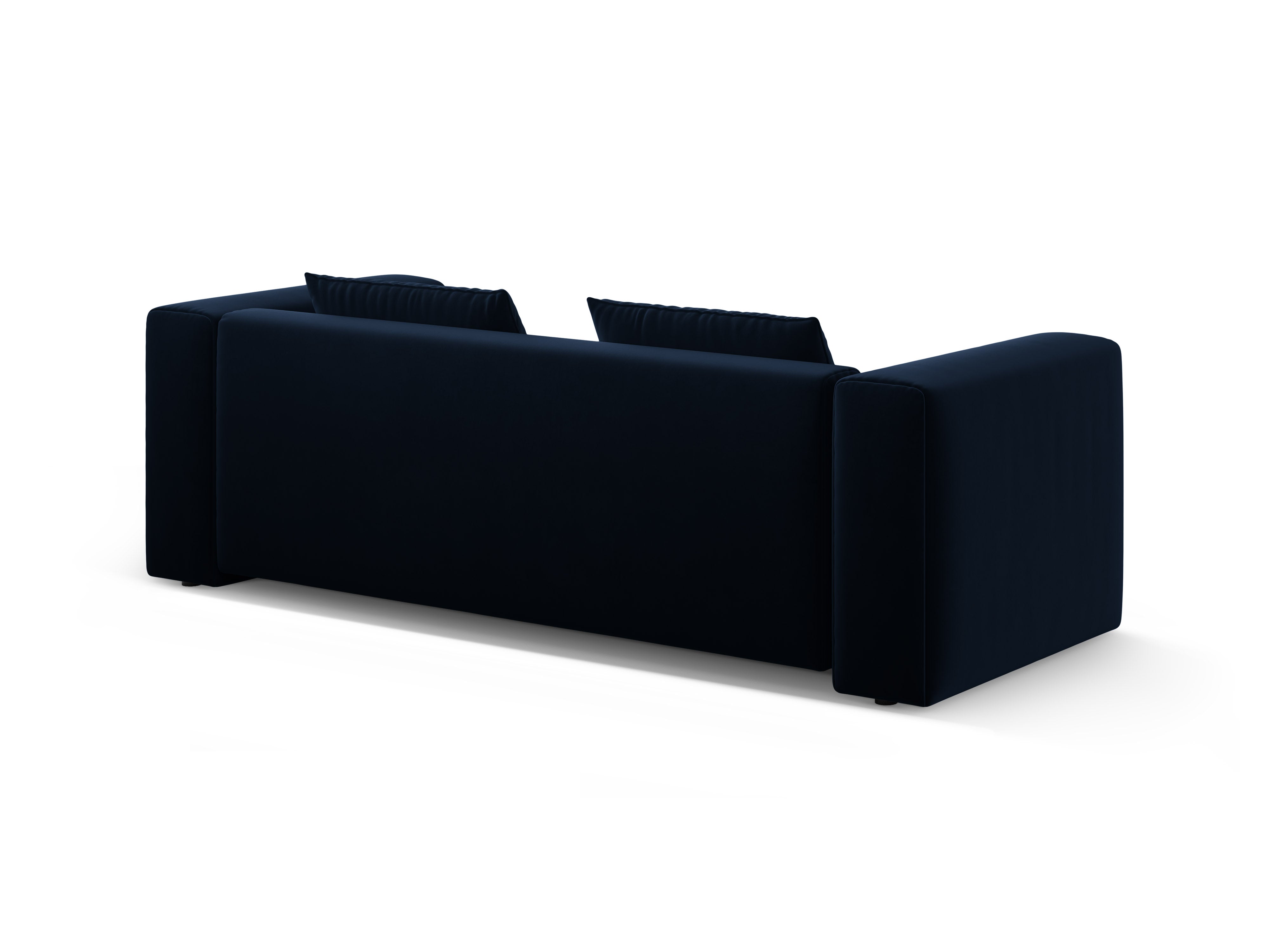 Sofa aksamitna 3-osobowa z funkcją spania VERONA królewski niebieski – Cosmopolitan Design