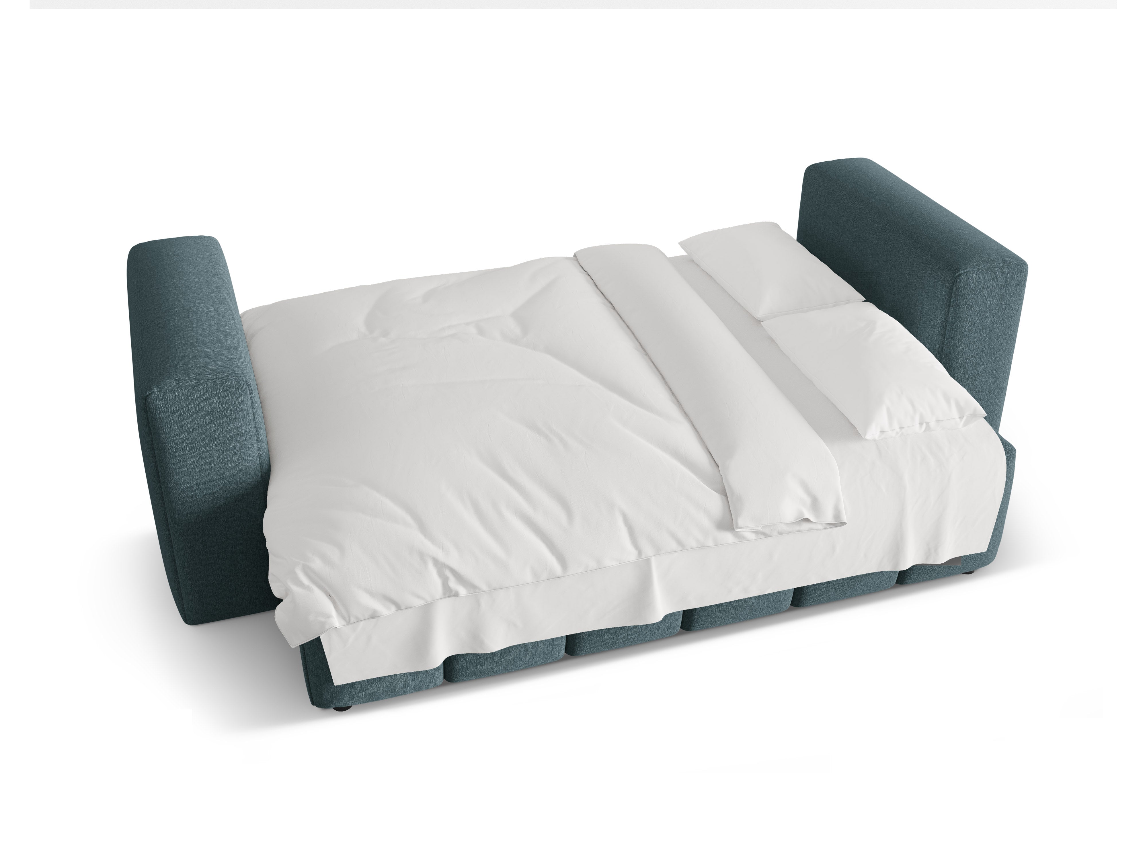 Sofa 3-osobowa z funkcją spania VERONA jasny niebieski – Cosmopolitan Design