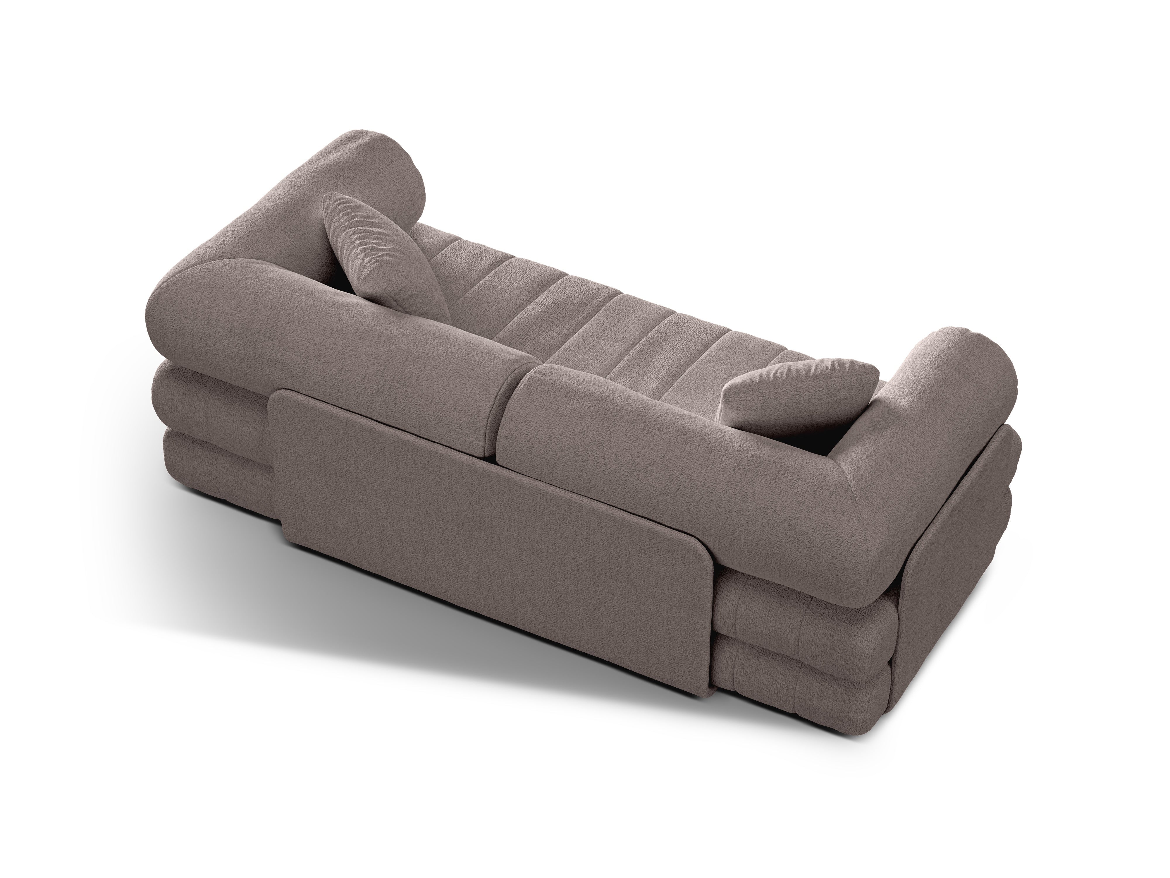 Sofa 3-Sitzer mit Schlafsofa-Funktion KEMI sandfarbener Bouclé
