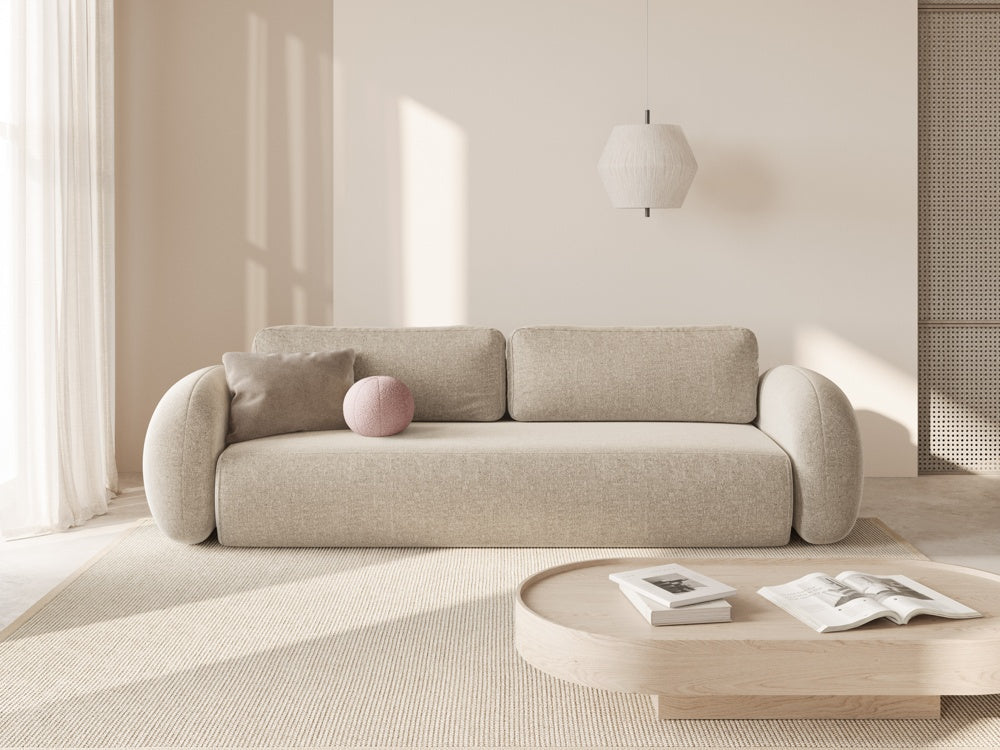 Sofa with sleeping function 3-seater TONALE sandy