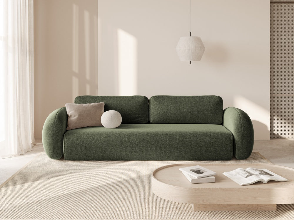 Sofa with sleeping function 3-seater TONALE green