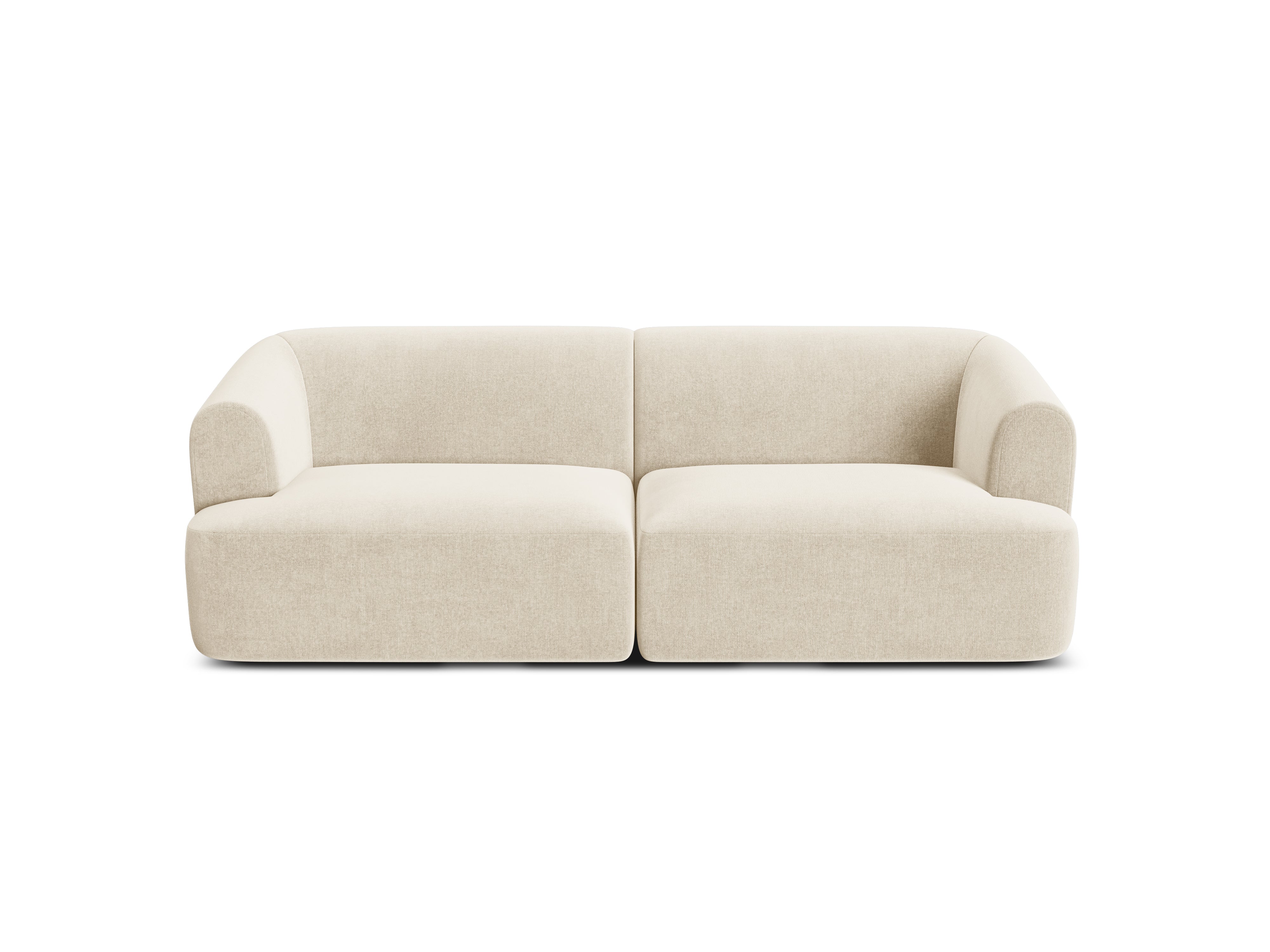 Sofa van fluweel 3-zits CAMPI lichtbeige