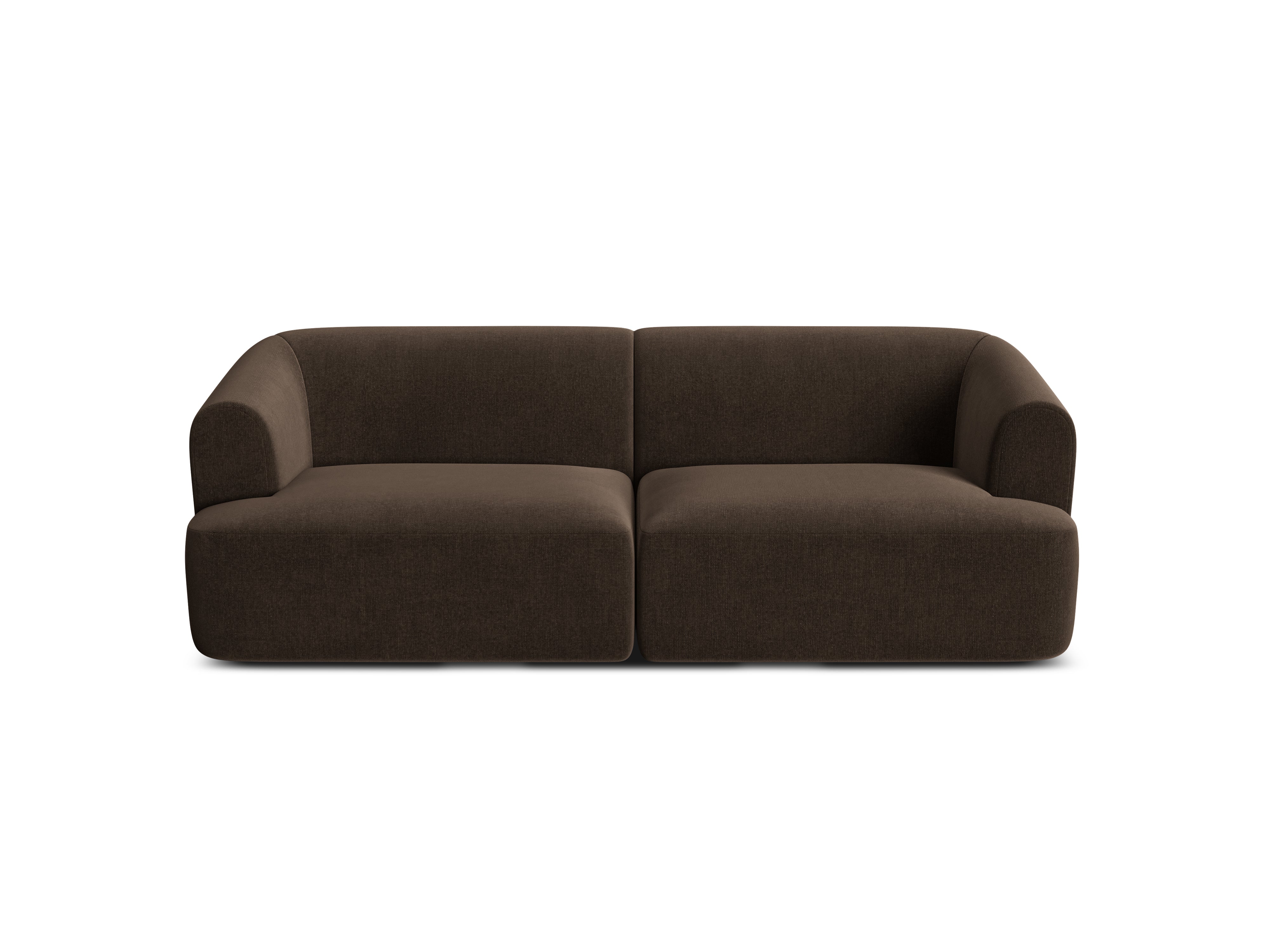 Sofa van fluweel 3-zits CAMPI chocolade