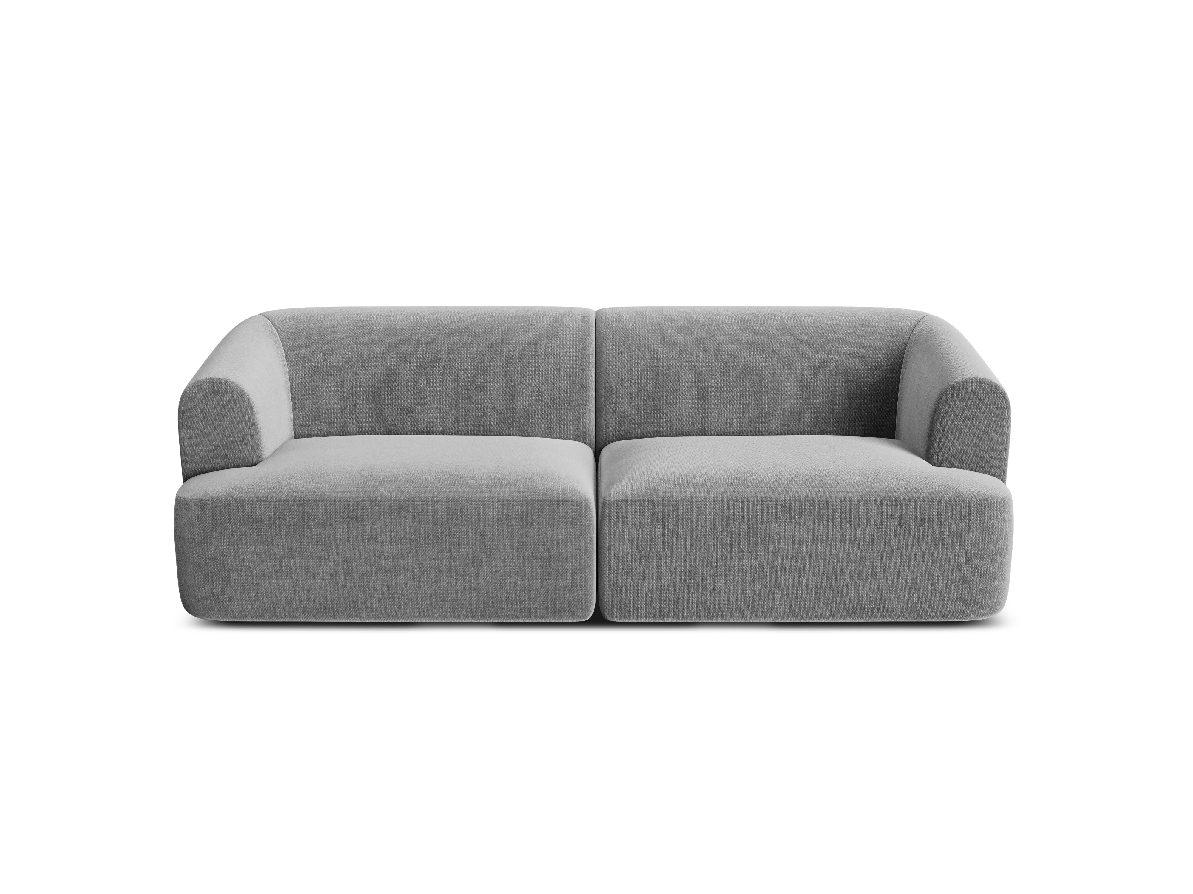 Gray 3-Seater Velvet Sofa CAMPI
