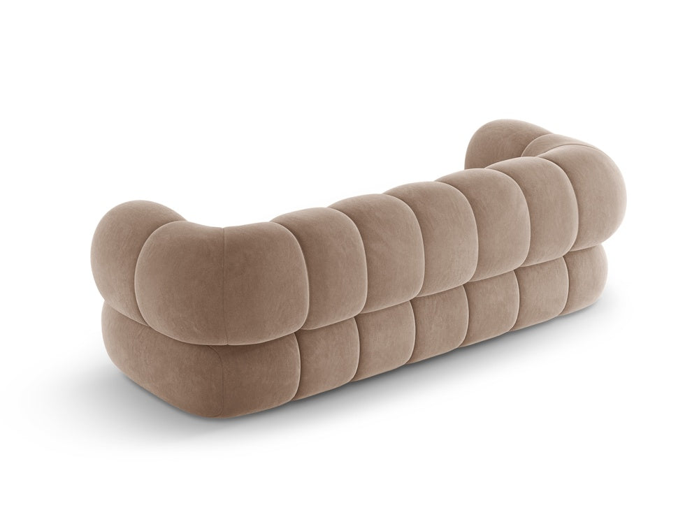 Sofa 3-zits fluwelen KOGE donkerbeige