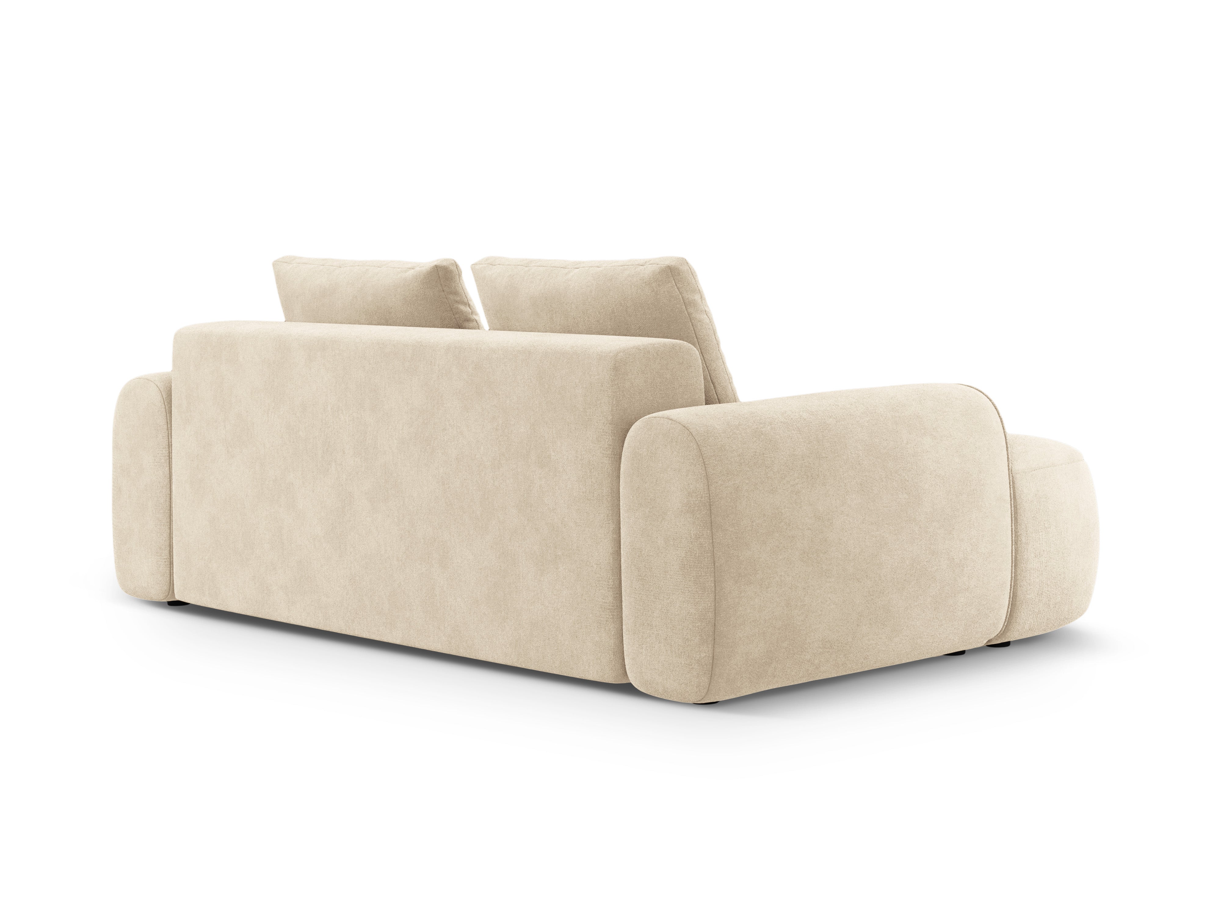 Sofa van fluweel 3-zits LINZ lichtbeige