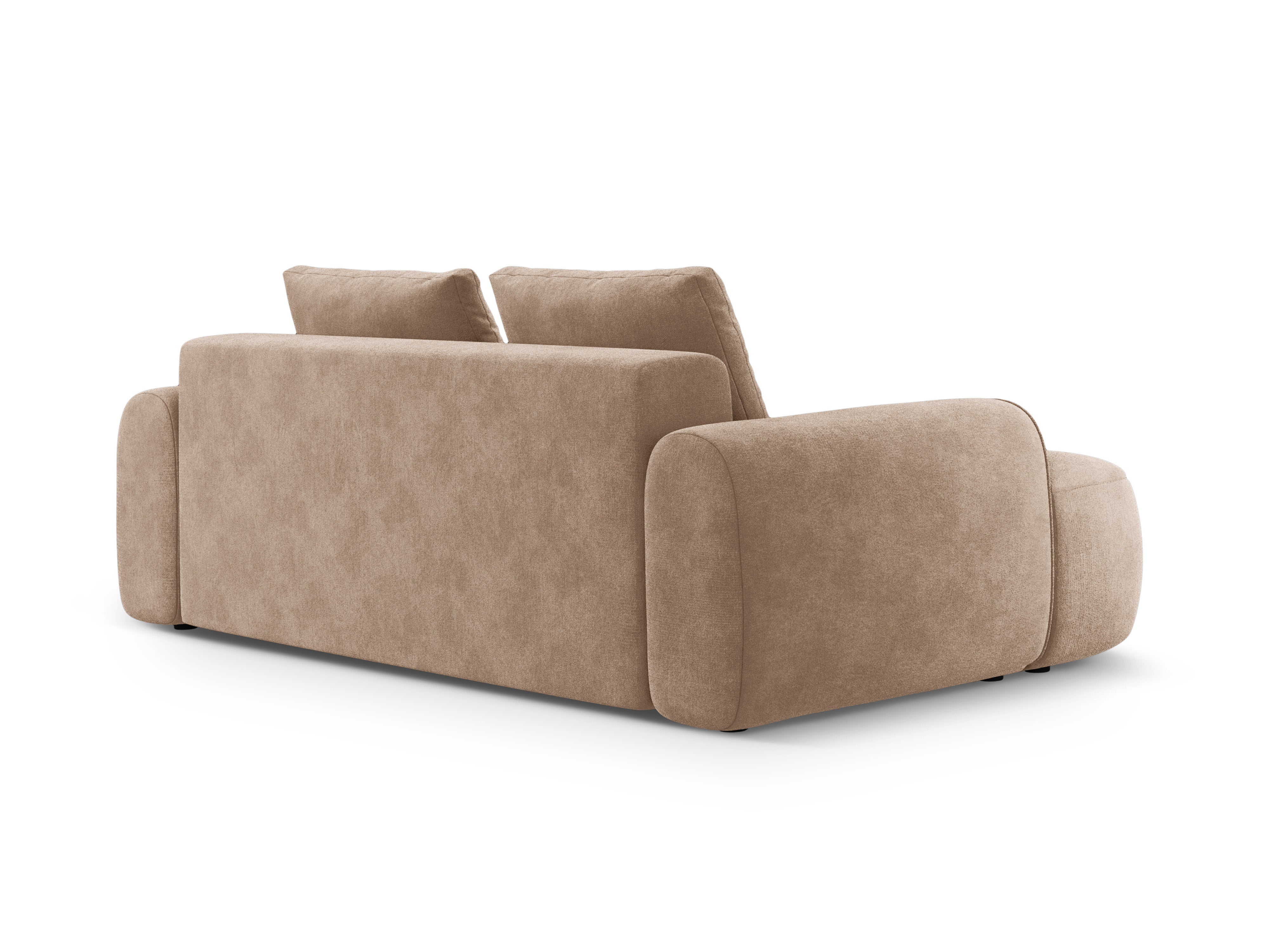 Sofa van fluweel 3-zits LINZ donkerbeige