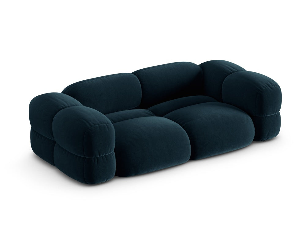 3-seater velvet sofa LORETTO petrol