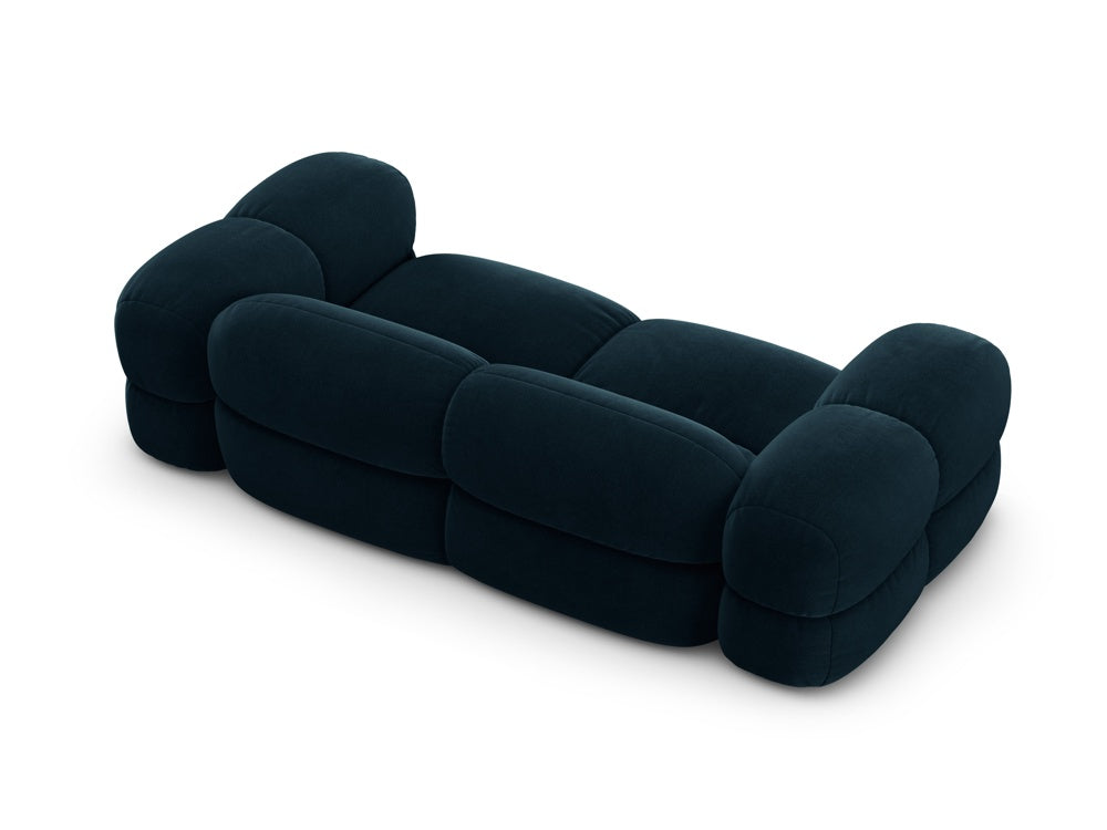 3-seater velvet sofa LORETTO petrol