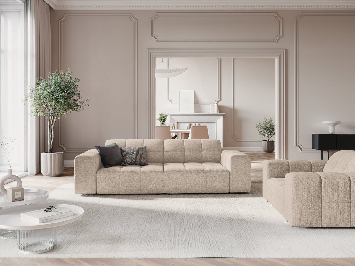 Sofa 3-osobowa CHICAGO beżowy szenil do salonu