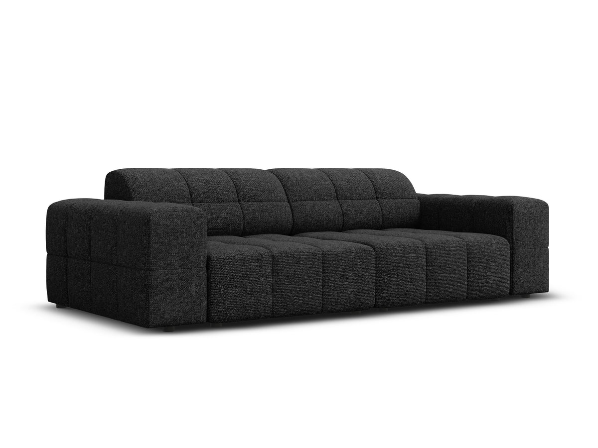 Kanapa 3-osobowa CHICAGO czarny szenil – Cosmopolitan Design