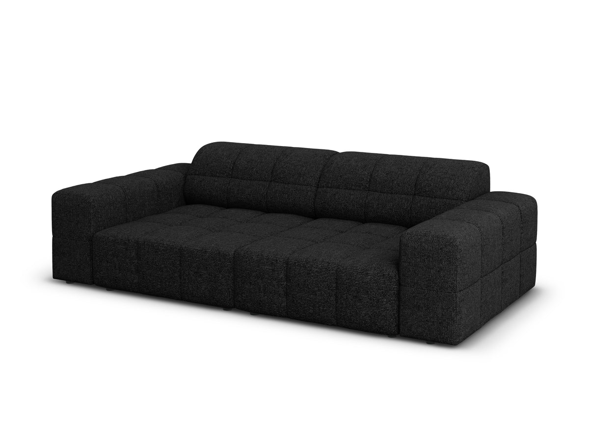 Sofa 3-osobowa CHICAGO czarny szenil do salonu – Cosmopolitan Design