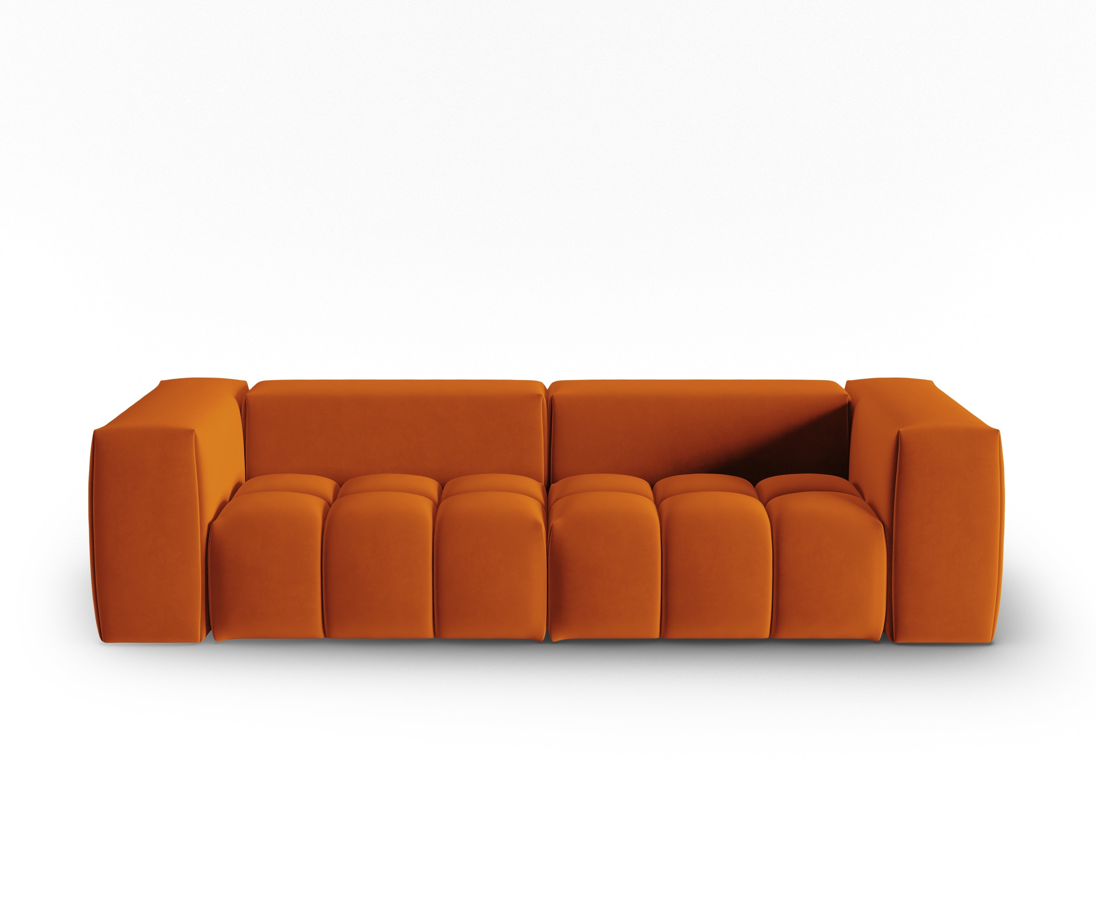 Sofa aksamitna 3-osobowa VERONA ceglany – Cosmopolitan Design