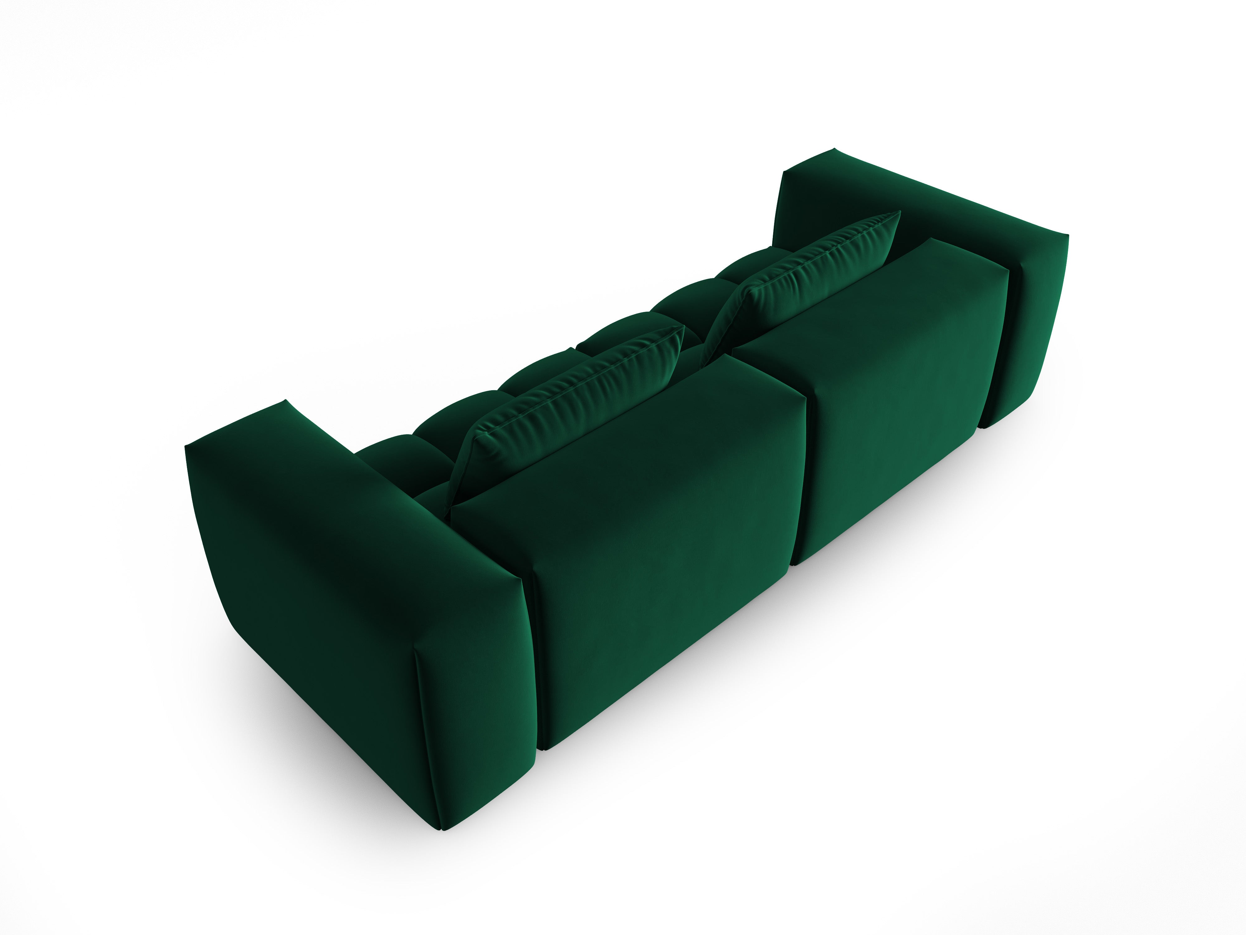 Sofa aksamitna 3-osobowa VERONA butelkowy zielony