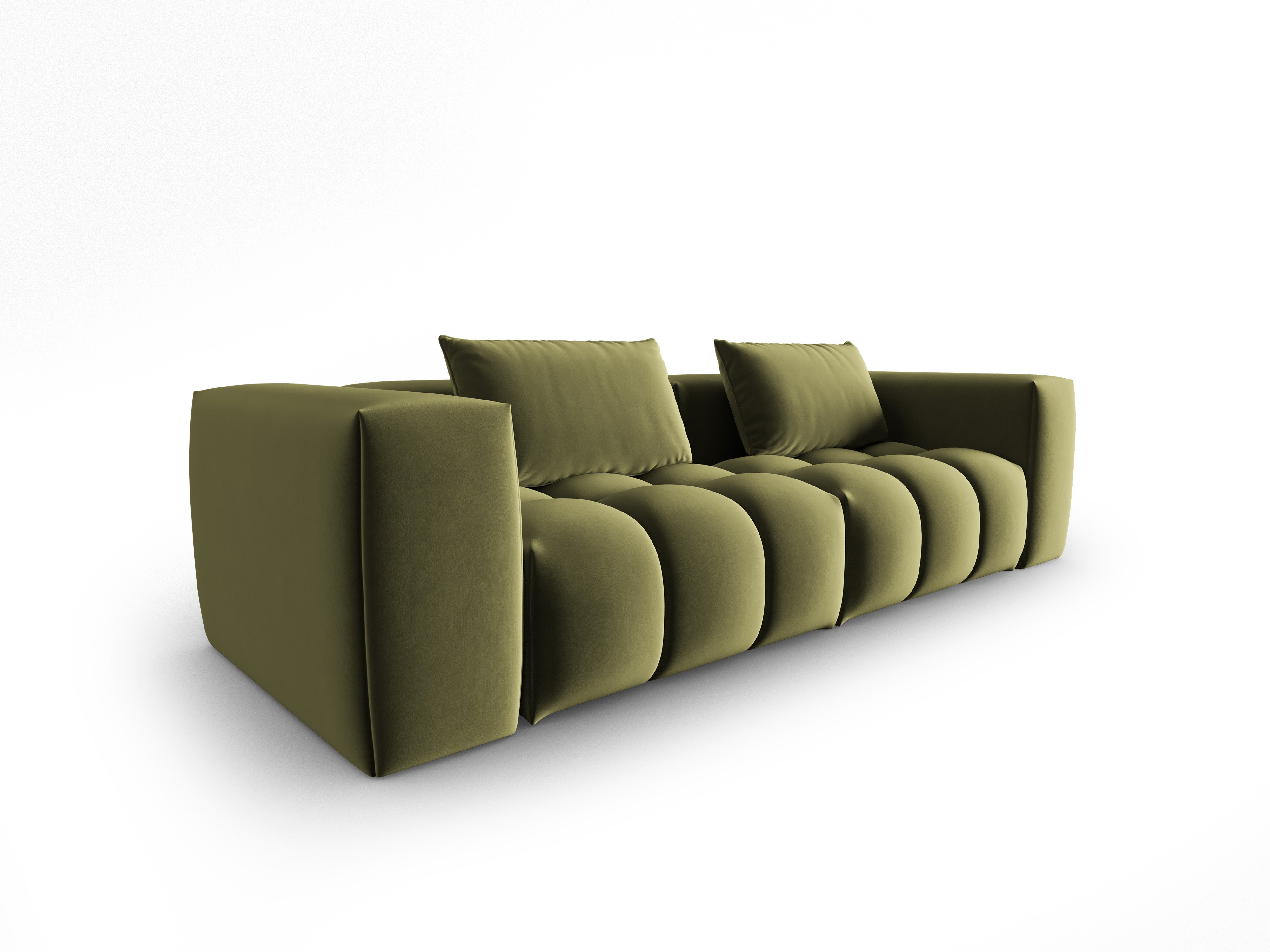 Sofa aksamitna 3-osobowa VERONA jasny zielony