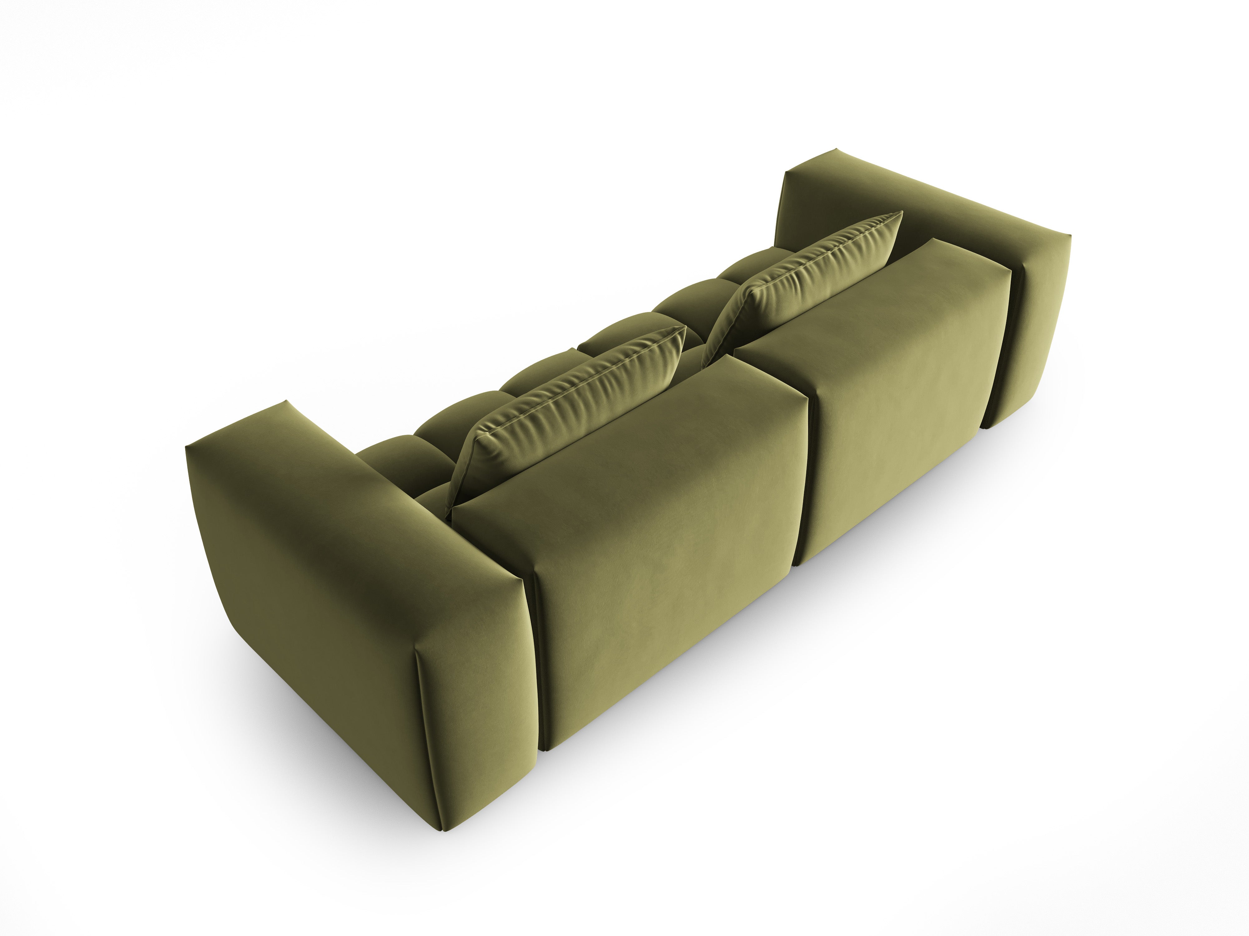Sofa aksamitna 3-osobowa VERONA jasny zielony