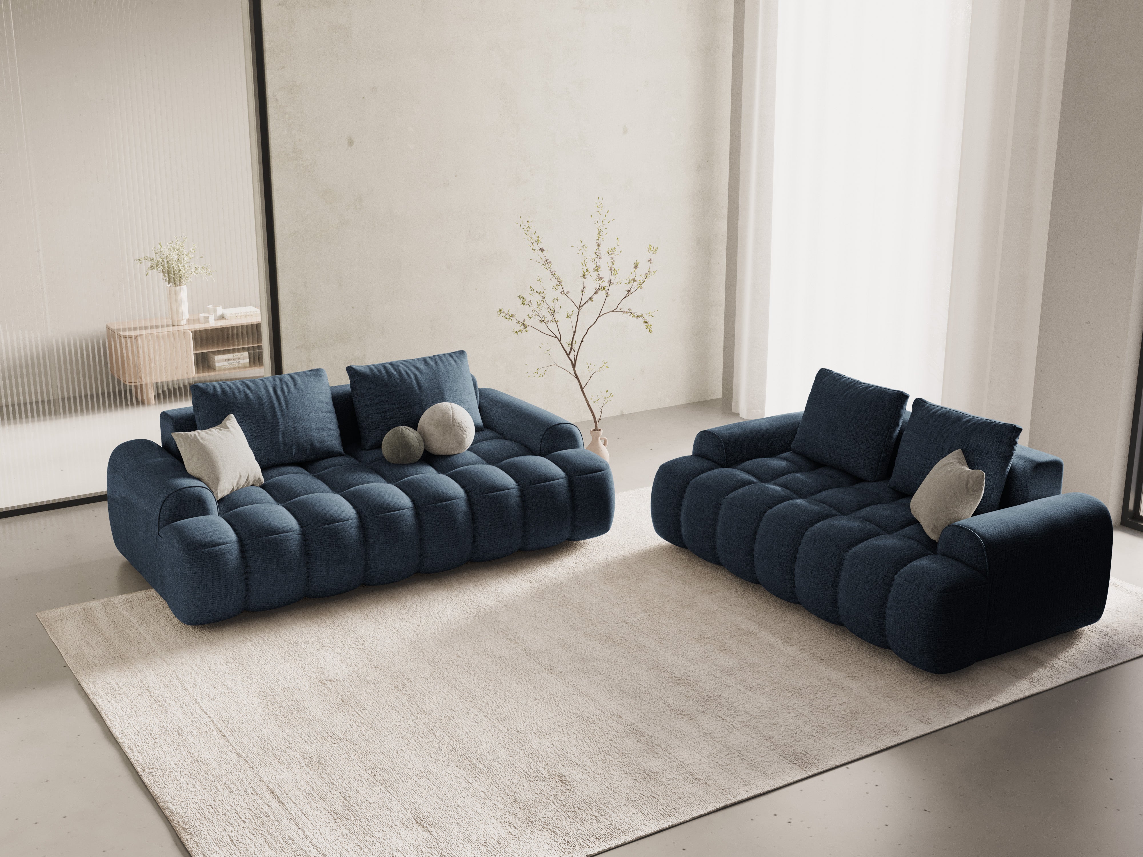 Sofa 3-zits LINZ blauw
