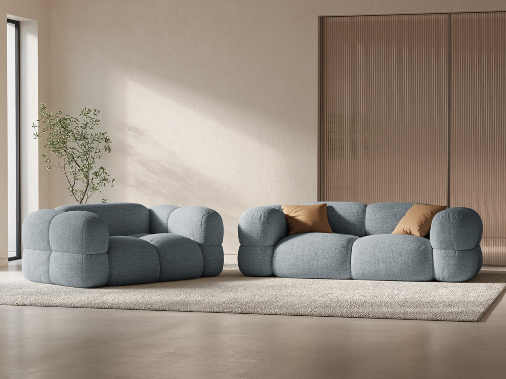 Sofa 3-zits LORETTO pastelblauw