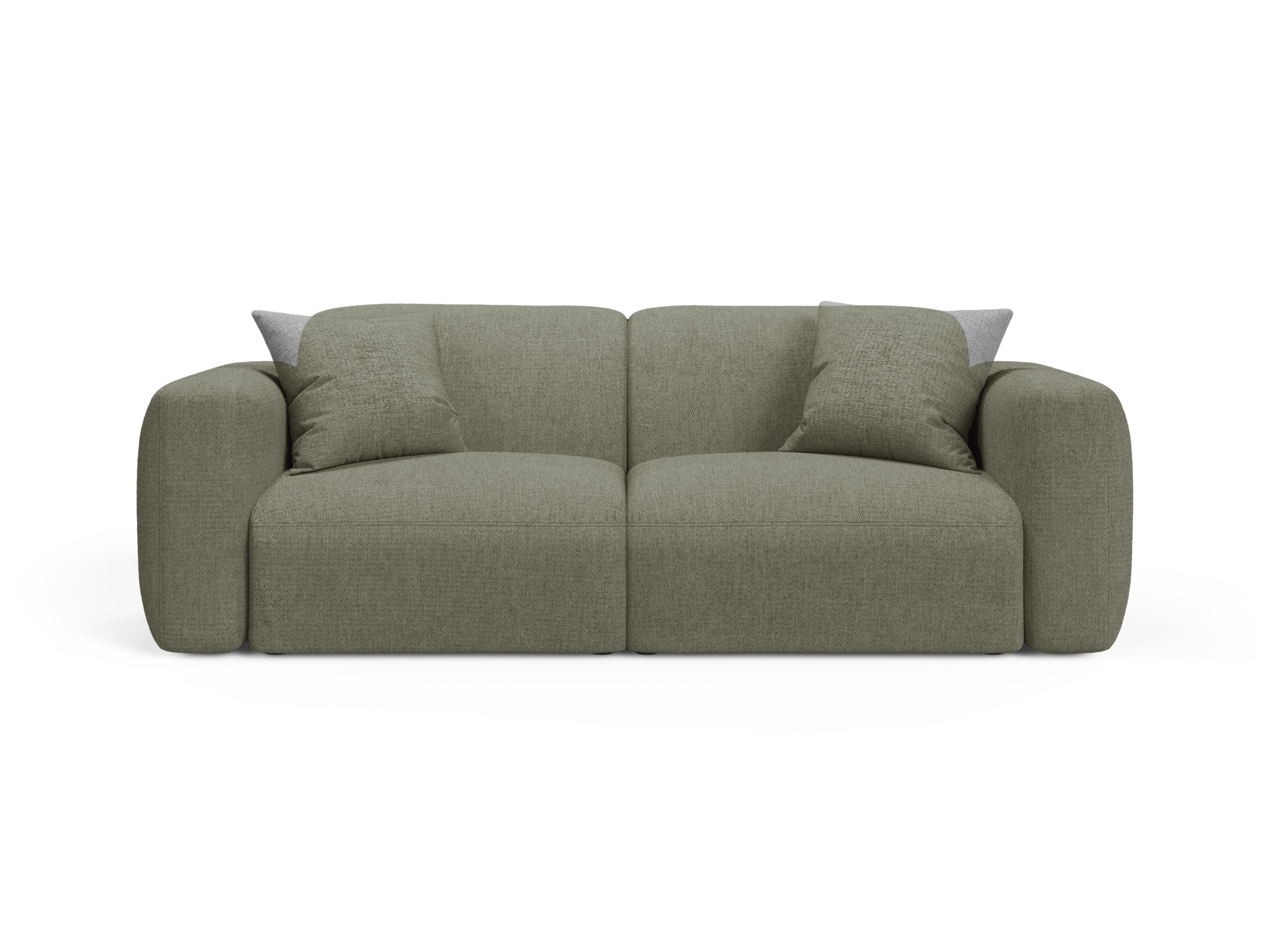 Sofa 3-Sitzer STRINO olivgrüner Chenille