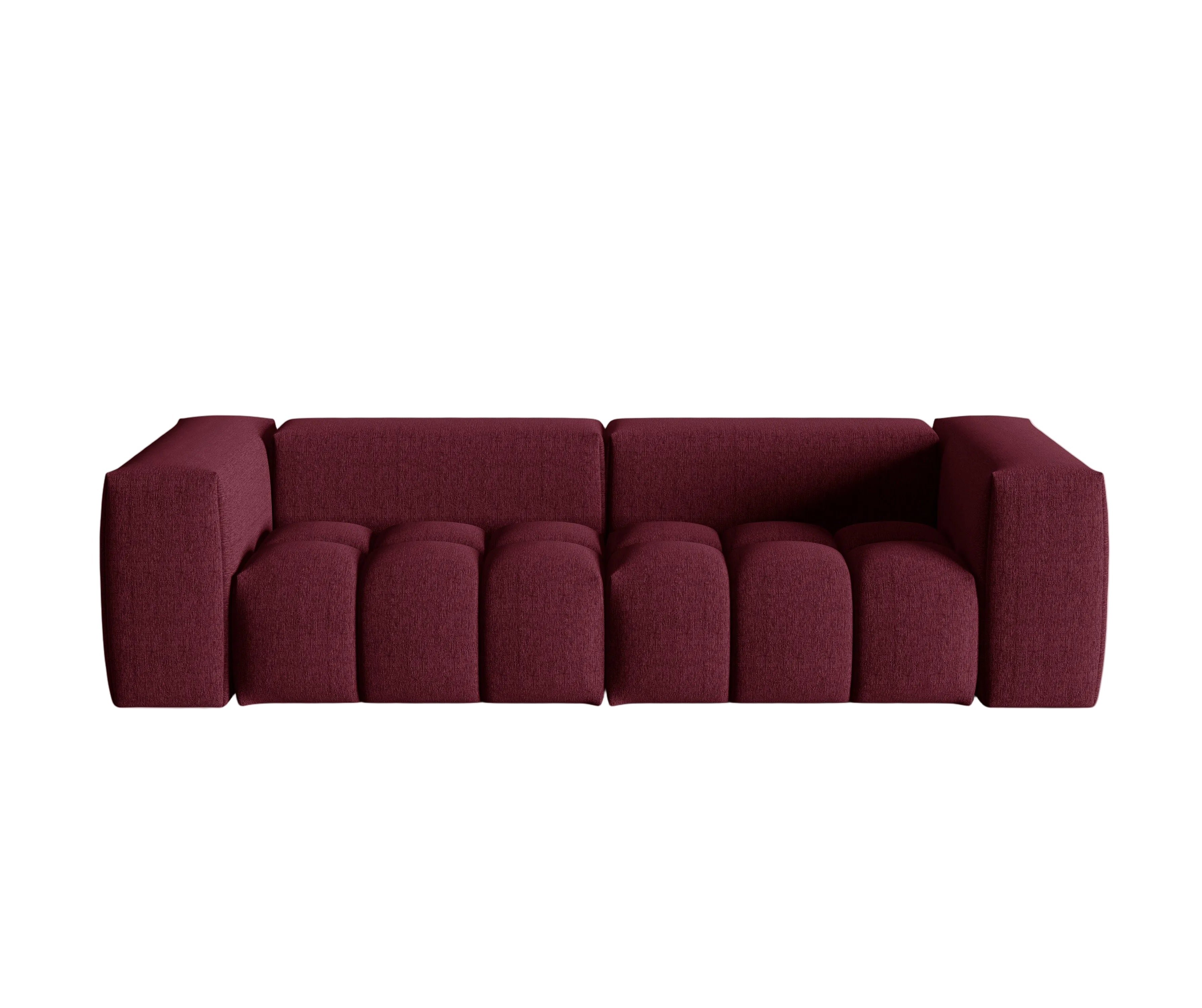 Sofa 3-osobowa VERONA burgundowy – Cosmopolitan Design