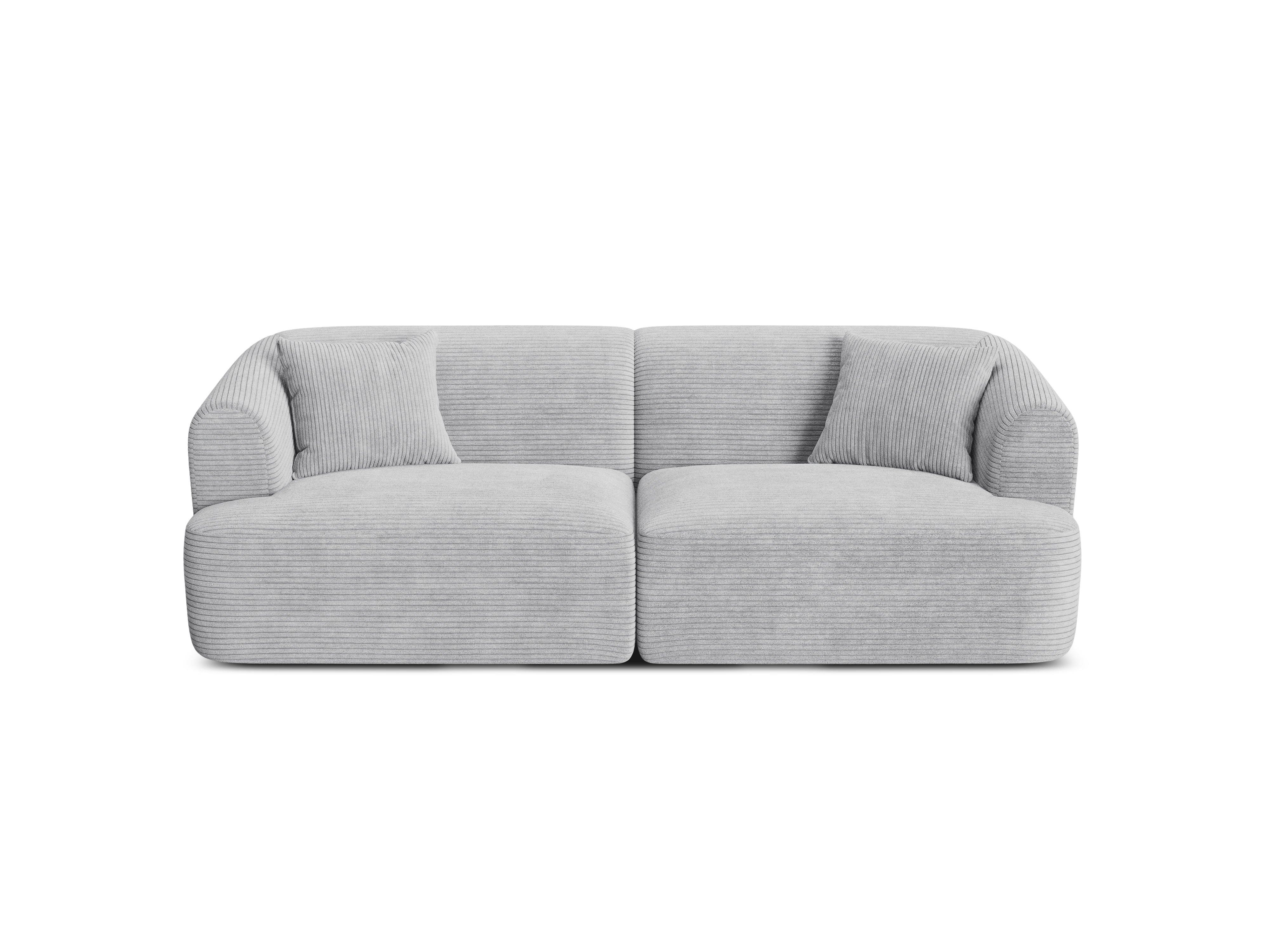 Sofa 3-Sitzer CAMPI hellgrau Cord