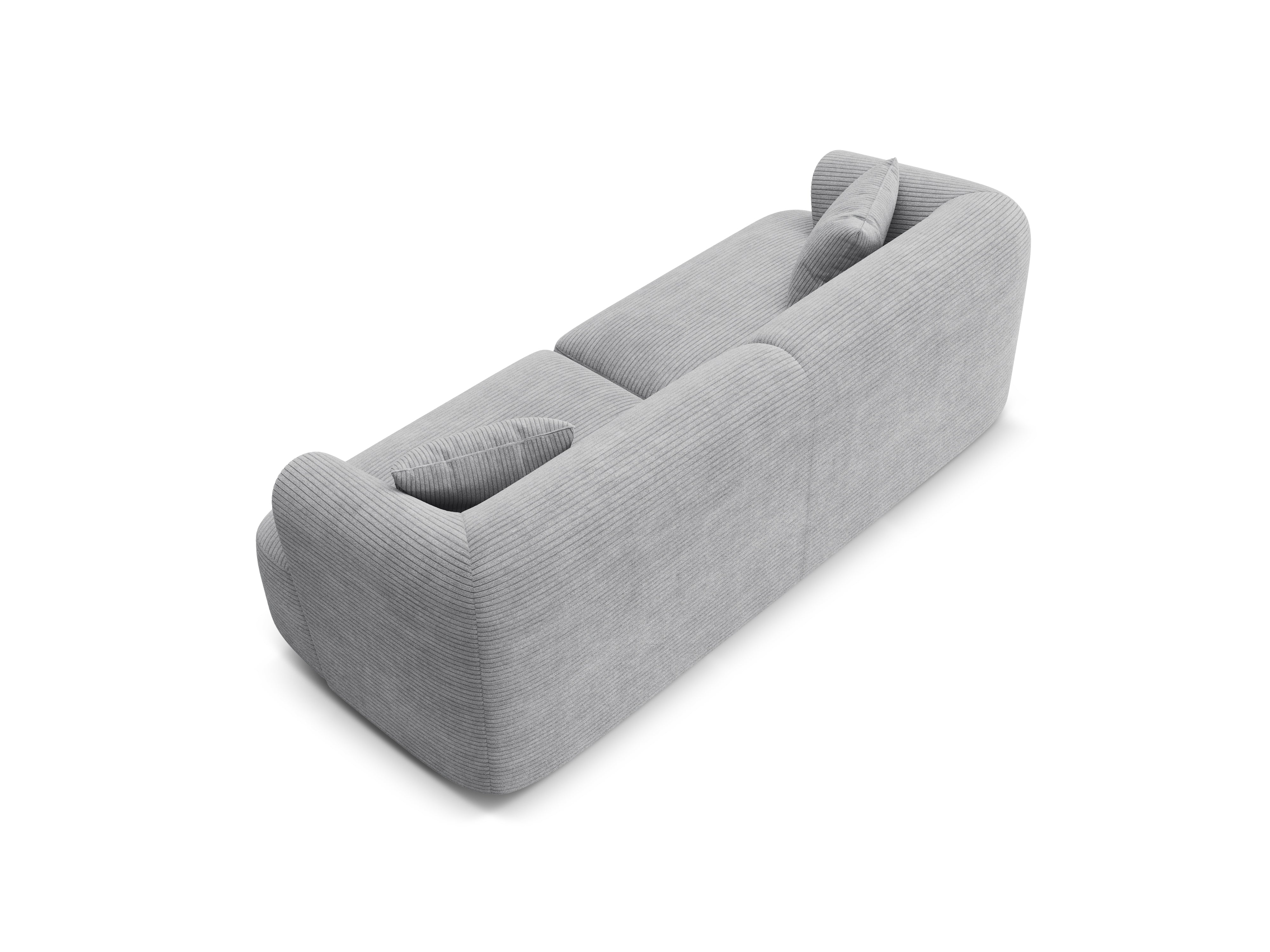 Sofa 3-Sitzer CAMPI hellgrau Cord