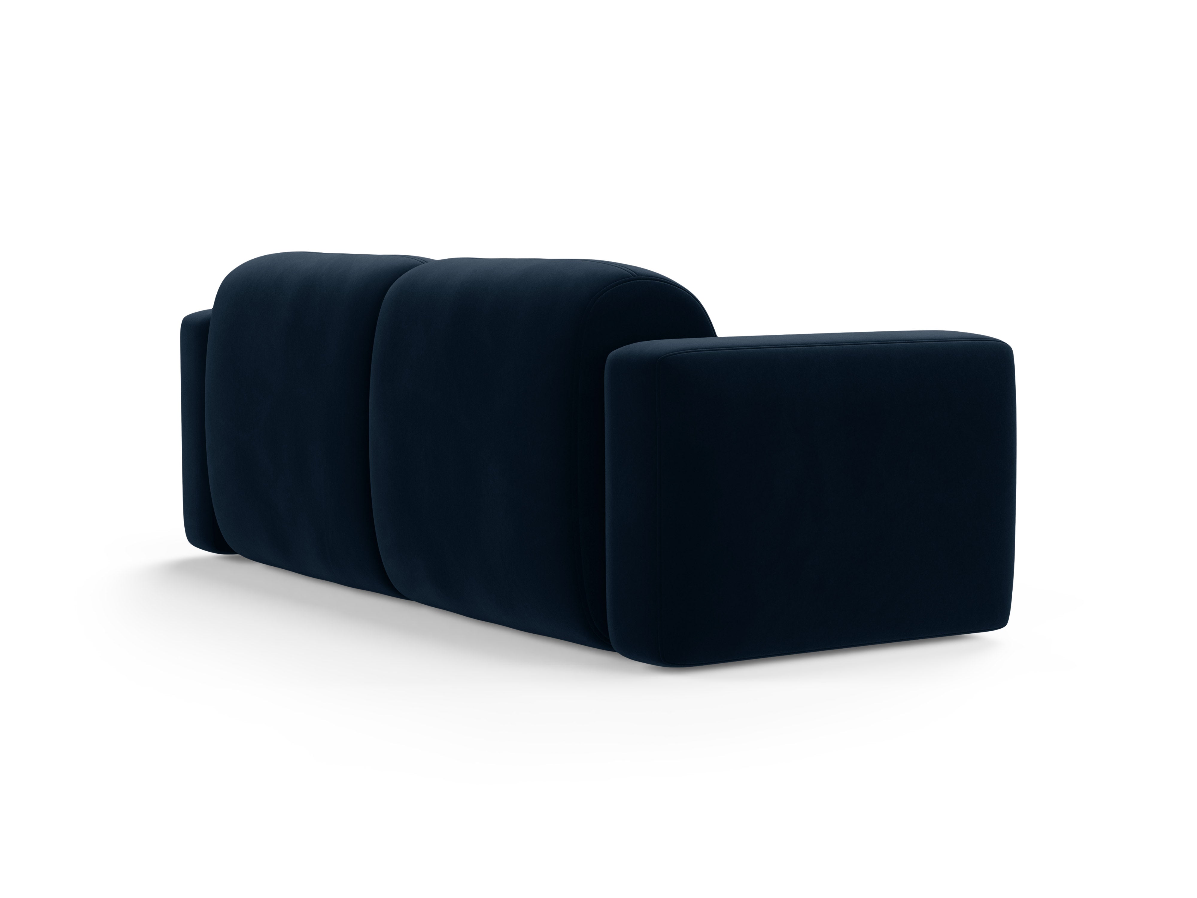 Sofa van fluweel voor 3 personen STRINO marineblauw