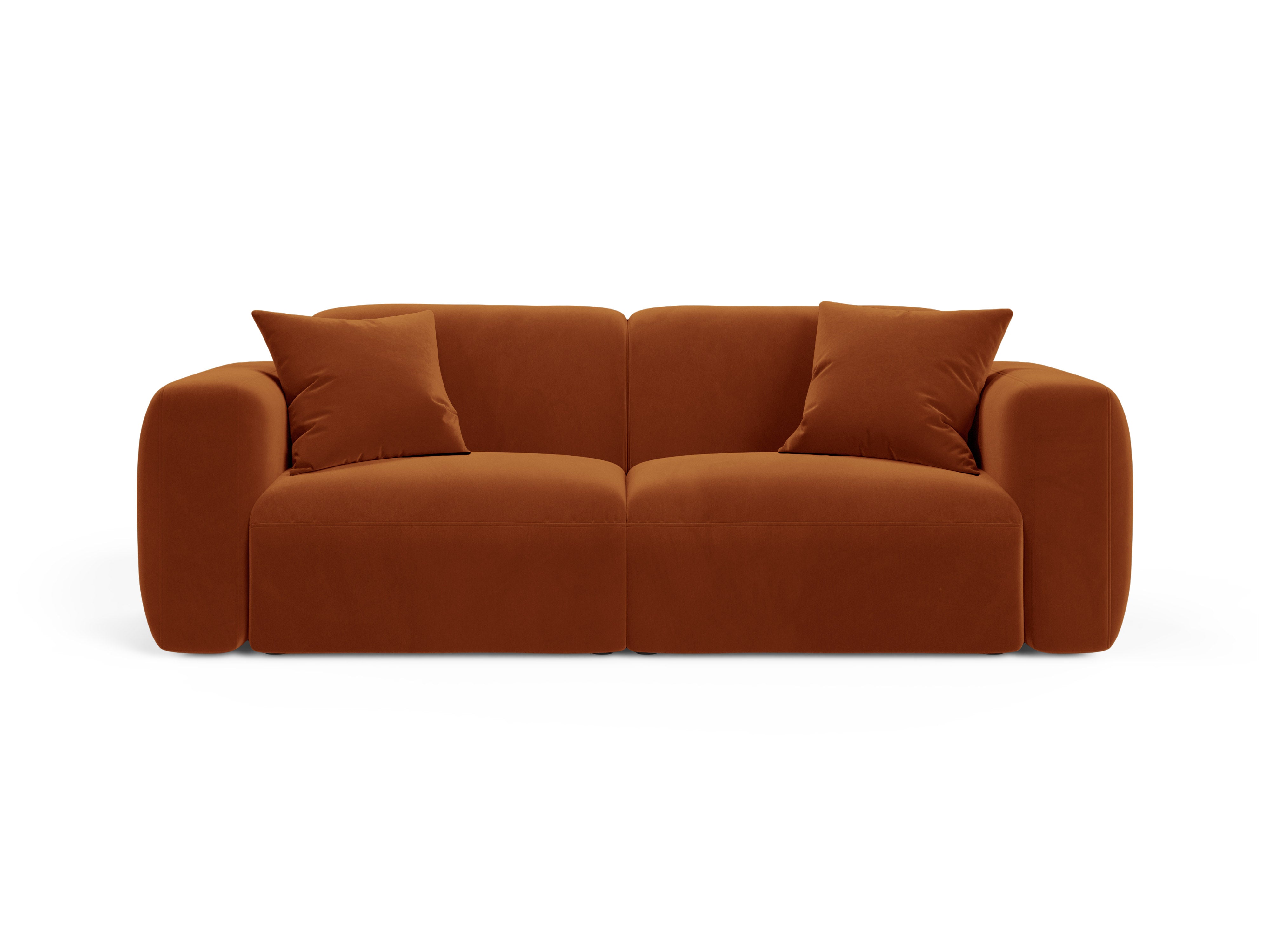 Sofa van fluweel 3-zits STRINO terracotta